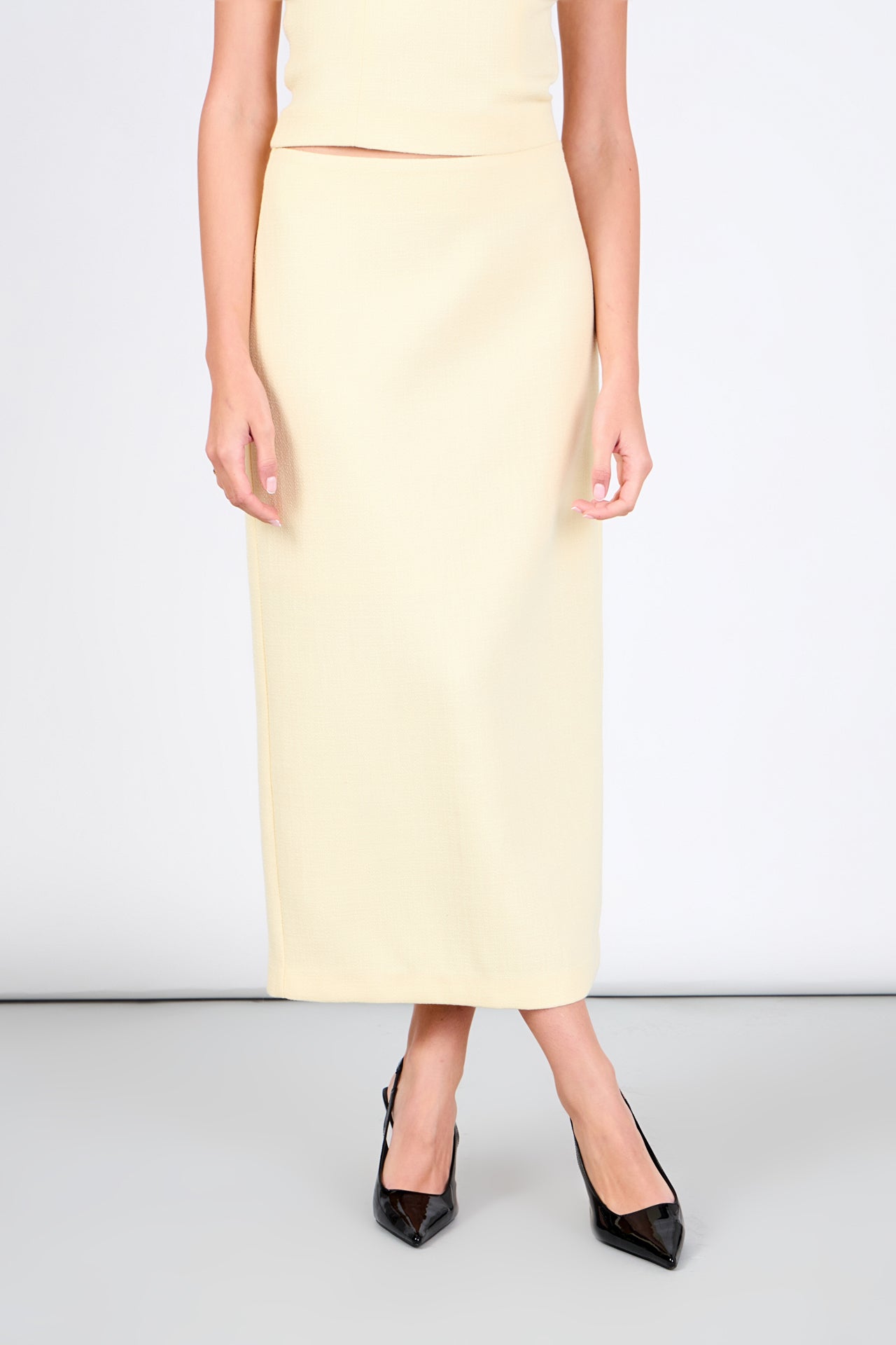 ENDLESS ROSE - Tweed Midi Skirt - SKIRTS available at Objectrare