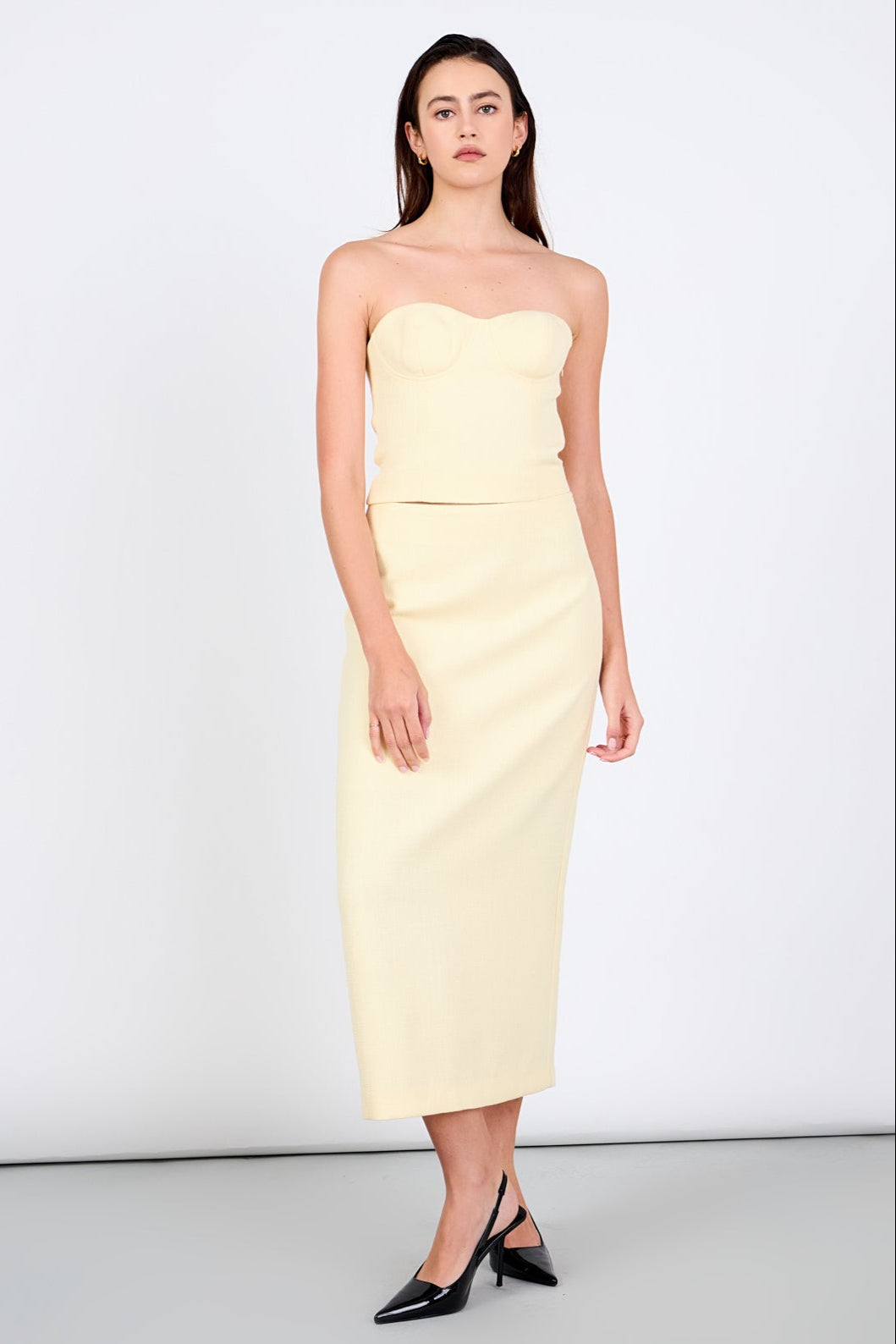 ENDLESS ROSE - Tweed Midi Skirt - SKIRTS available at Objectrare