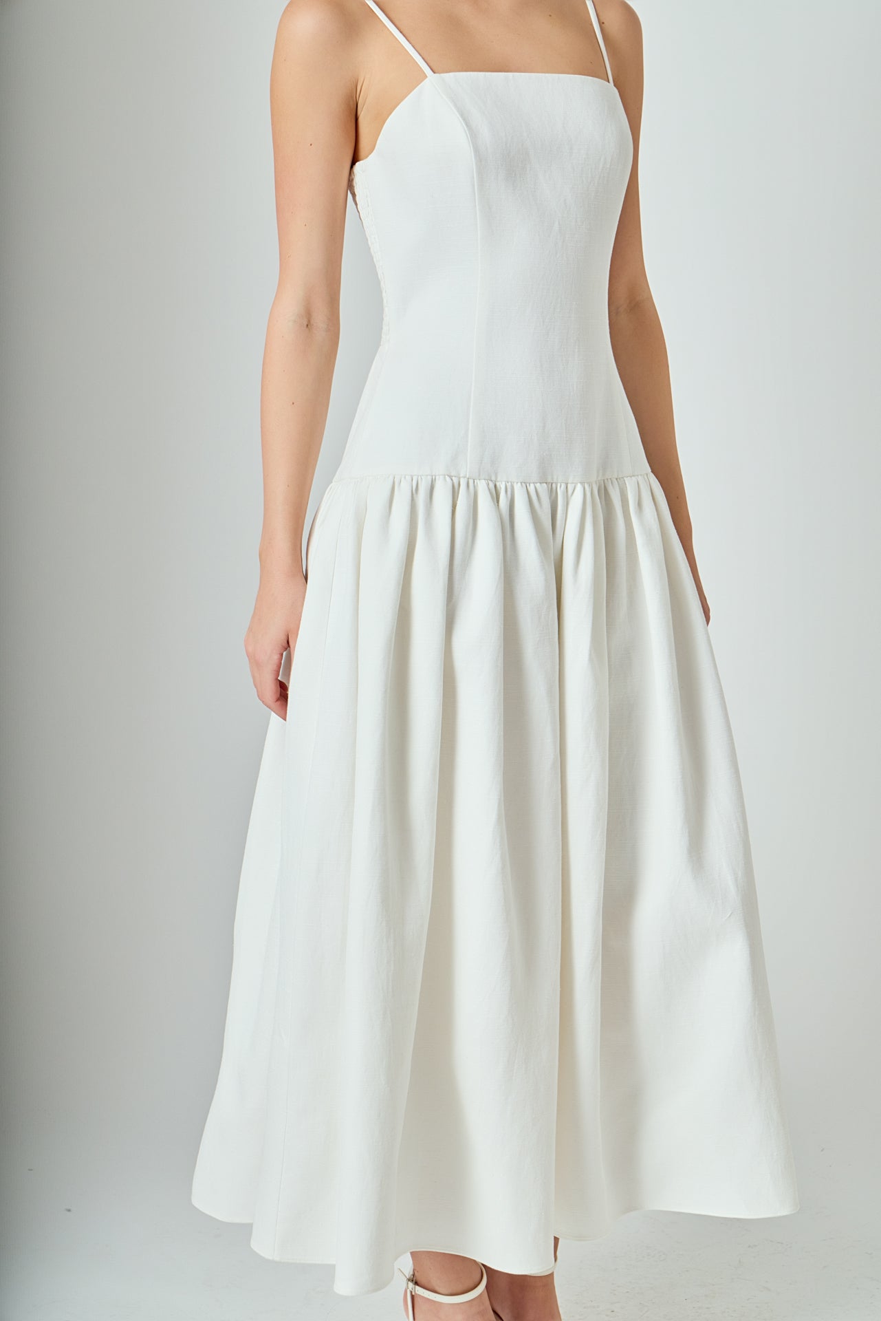 ENDLESS ROSE - Linen Drop Waist Maxi Dress - DRESSES available at Objectrare