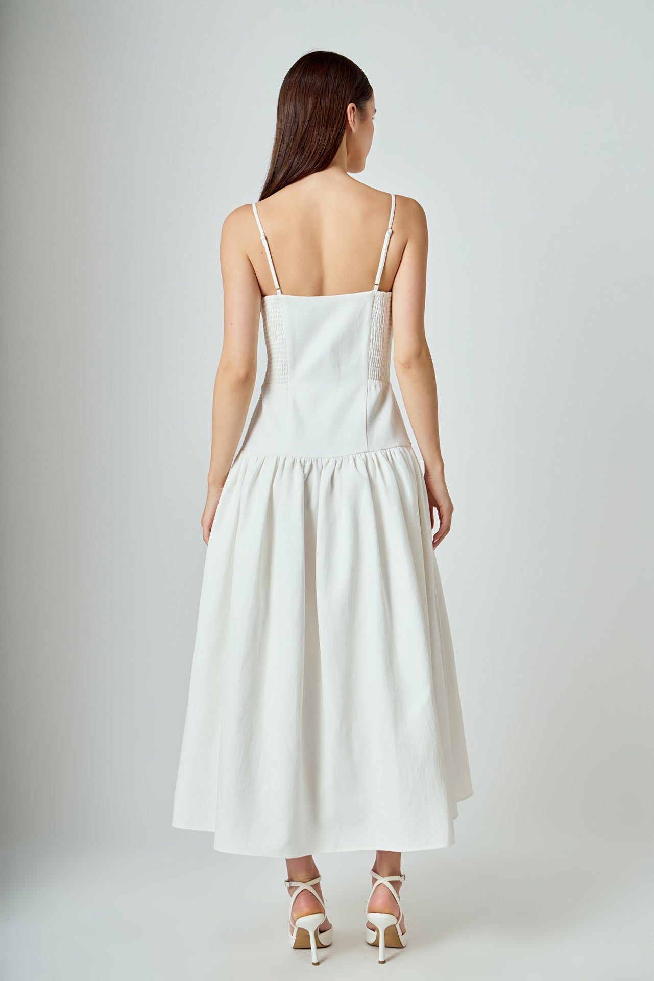 ENDLESS ROSE - Linen Drop Waist Maxi Dress - DRESSES available at Objectrare