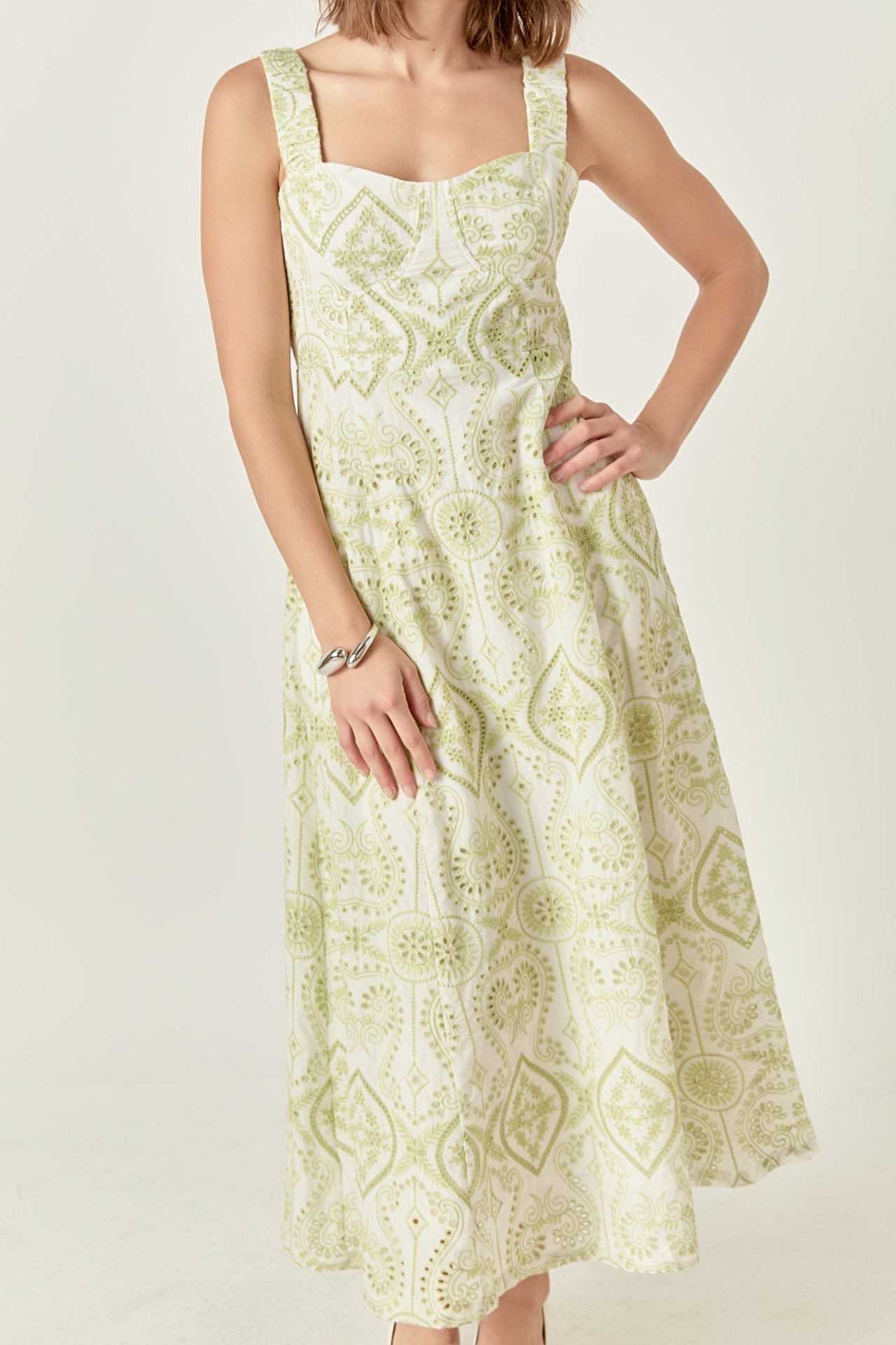ENDLESS ROSE - Eyelet Maxi Dress - DRESSES available at Objectrare