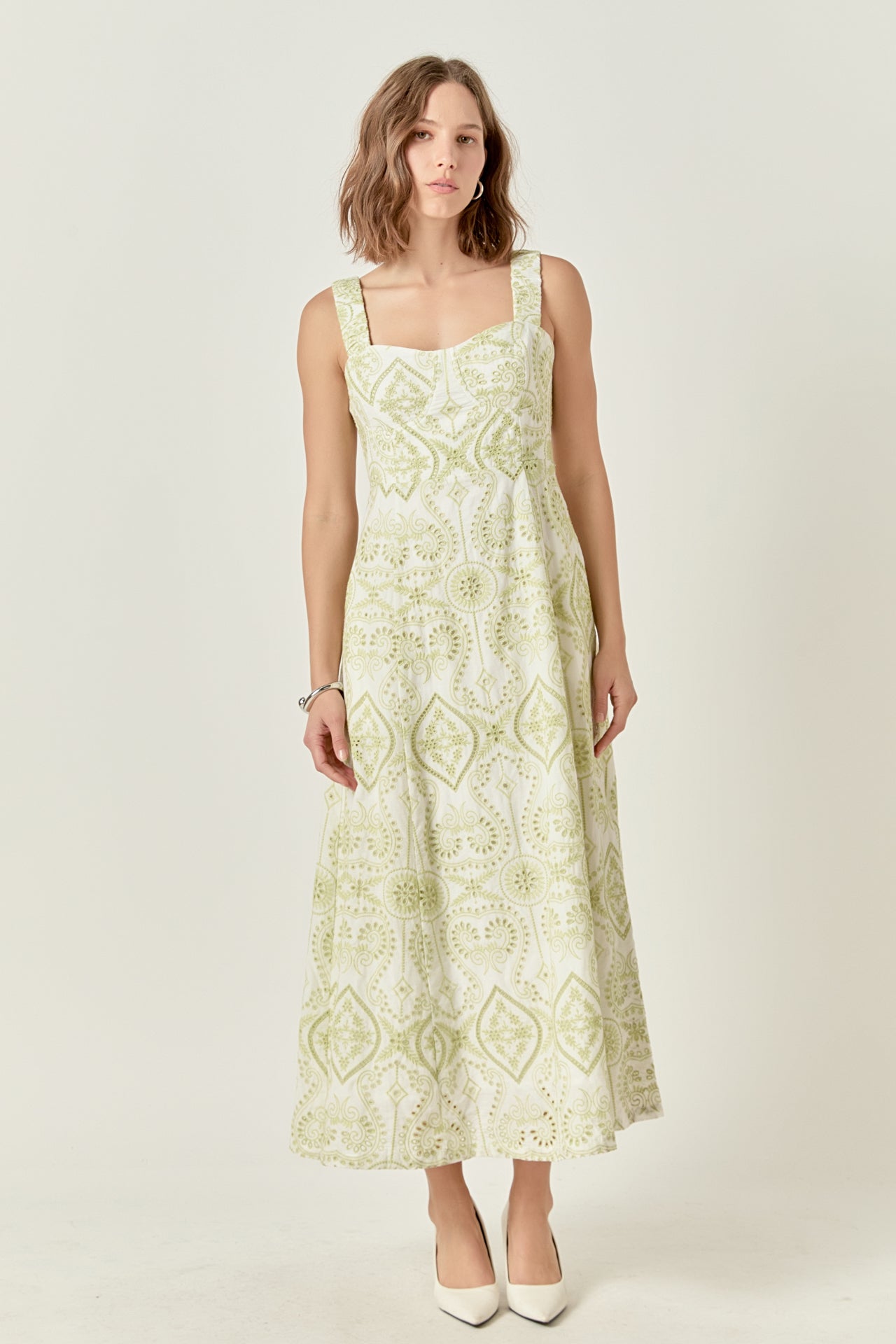 ENDLESS ROSE - Eyelet Maxi Dress - DRESSES available at Objectrare
