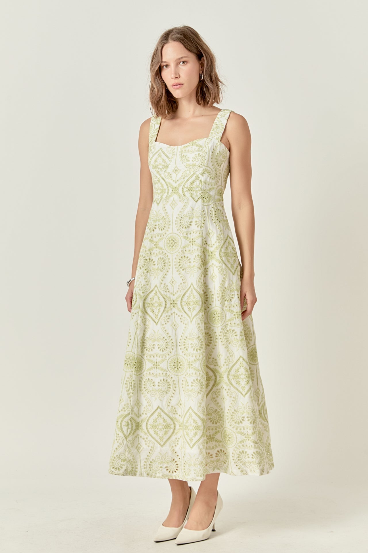ENDLESS ROSE - Eyelet Maxi Dress - DRESSES available at Objectrare