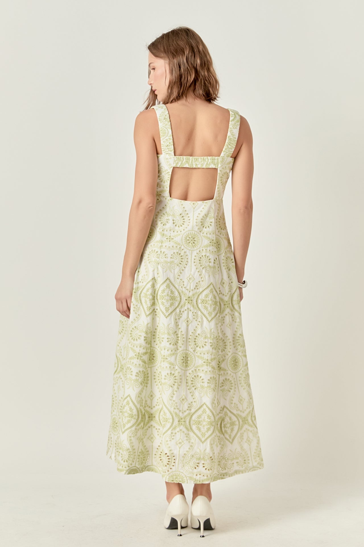 ENDLESS ROSE - Eyelet Maxi Dress - DRESSES available at Objectrare