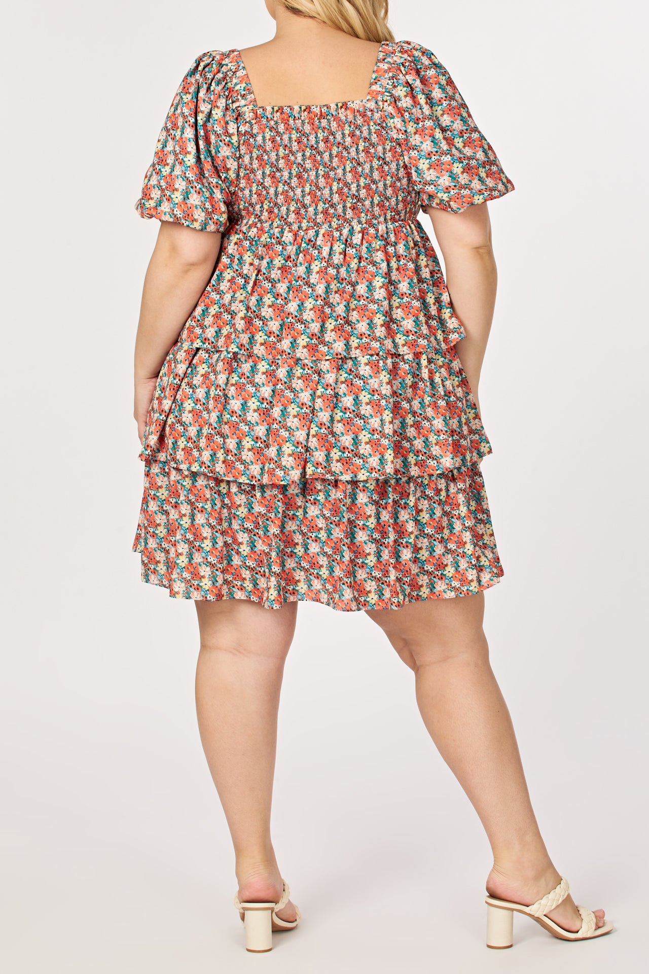 ENGLISH FACTORY - Puff Sleeve Multi Tiered Floral Dress - DRESSES available at Objectrare