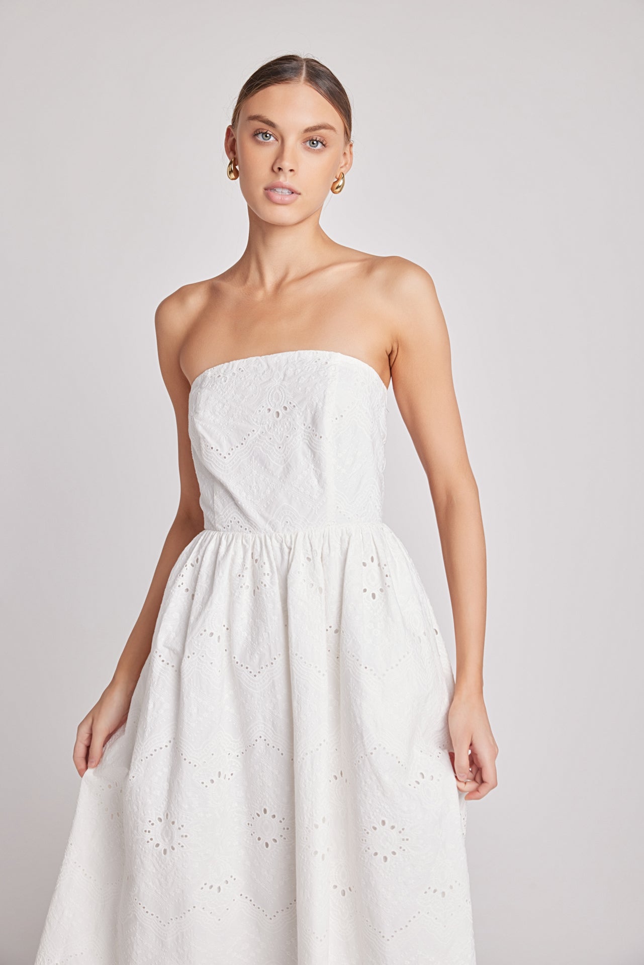 Eyelet Maxi Dress