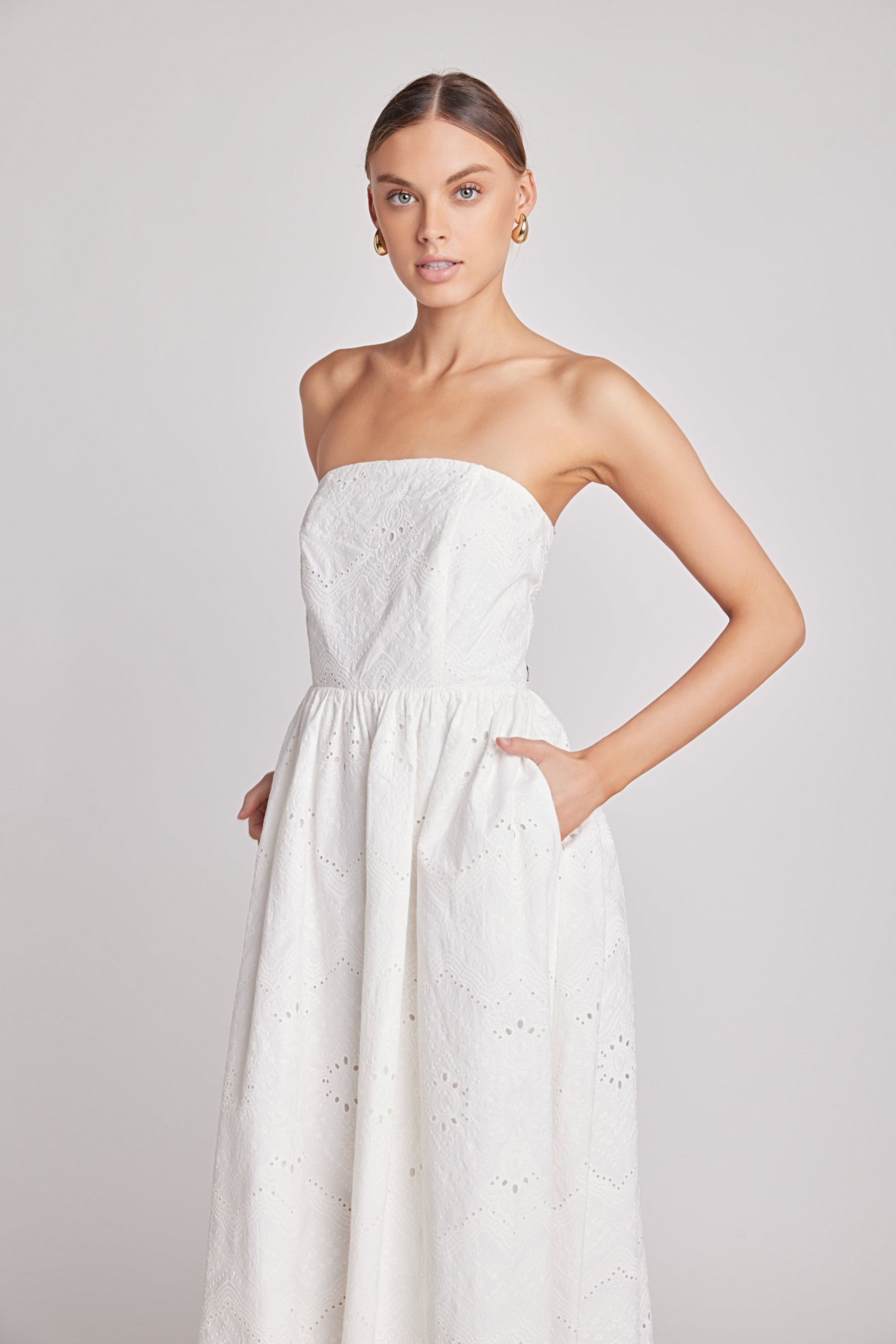 Eyelet Maxi Dress