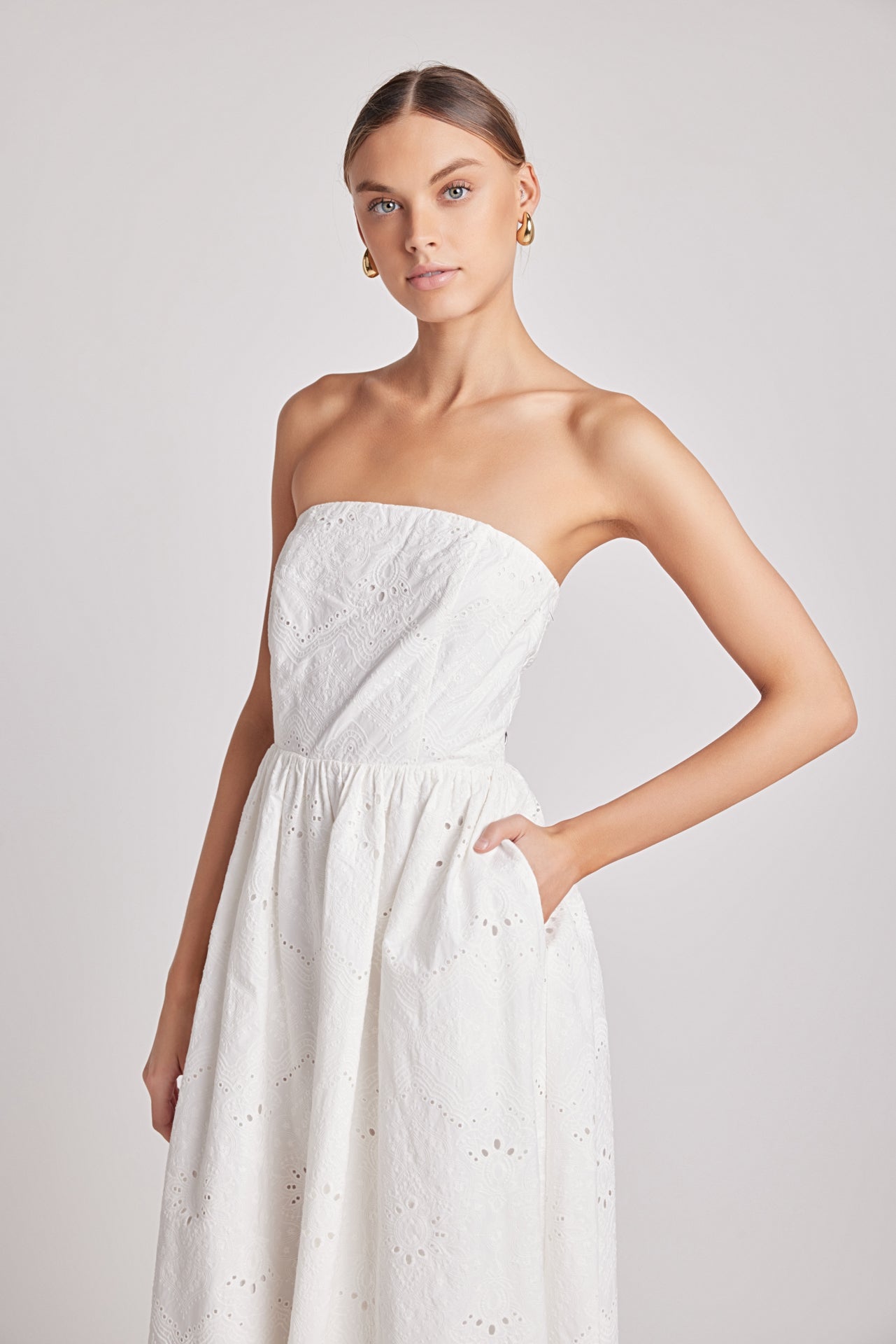 Eyelet Maxi Dress