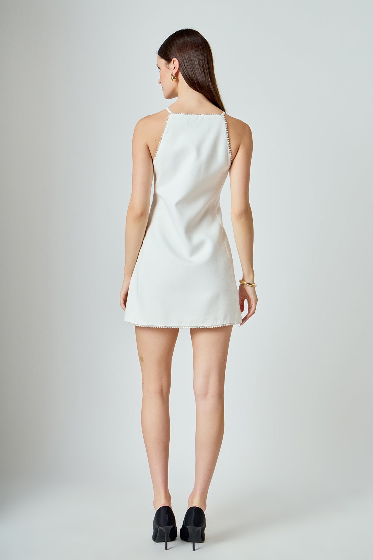 ENDLESS ROSE - Pearl Trimmed Midi Dress - DRESSES available at Objectrare