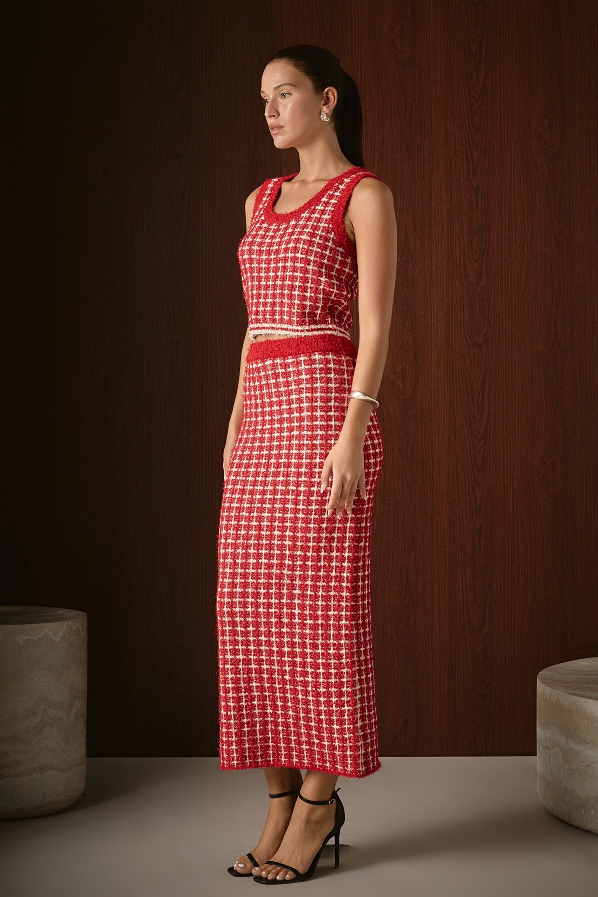 ENDLESS ROSE - Check Maxi Skirt - SKIRTS available at Objectrare