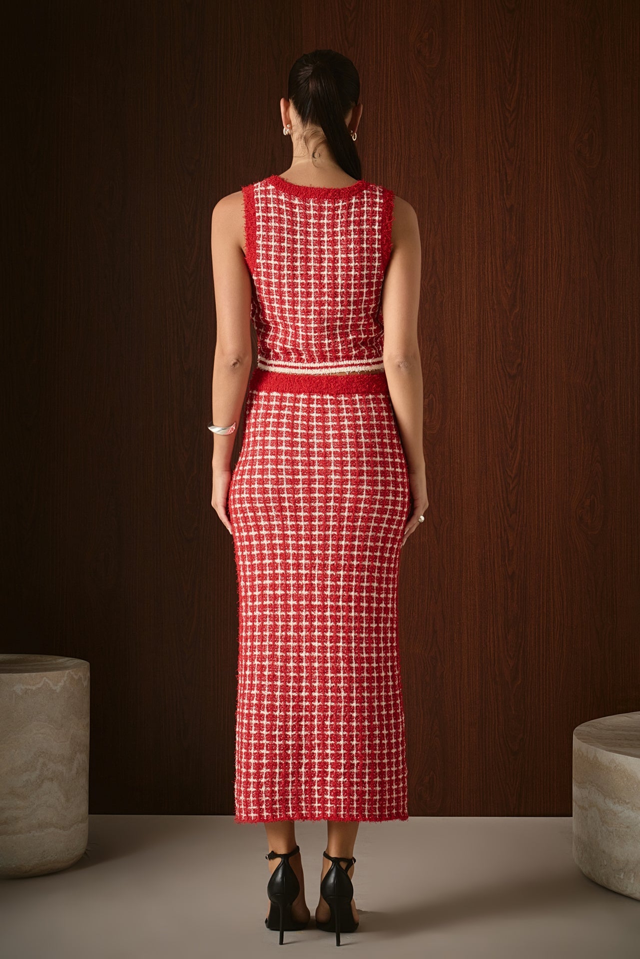 ENDLESS ROSE - Check Maxi Skirt - SKIRTS available at Objectrare