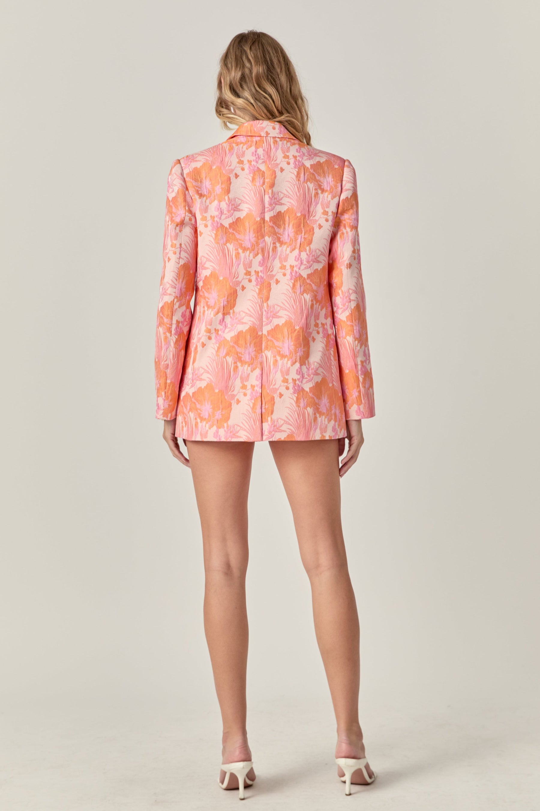 ENDLESS ROSE - Floral Jacquard Blazer - BLAZERS available at Objectrare