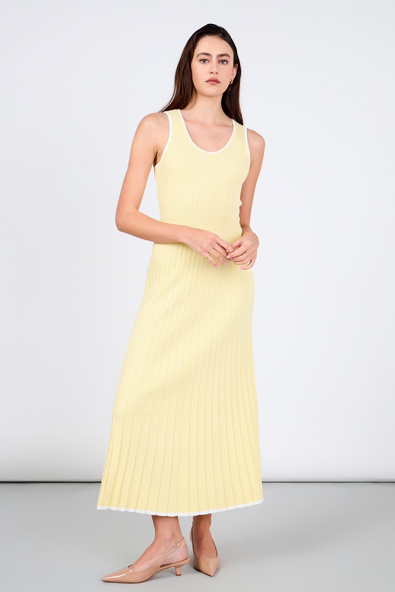 ENDLESS ROSE - Bailee Ribbed Knit Sleeveless Maxi Dress - DRESSES available at Objectrare