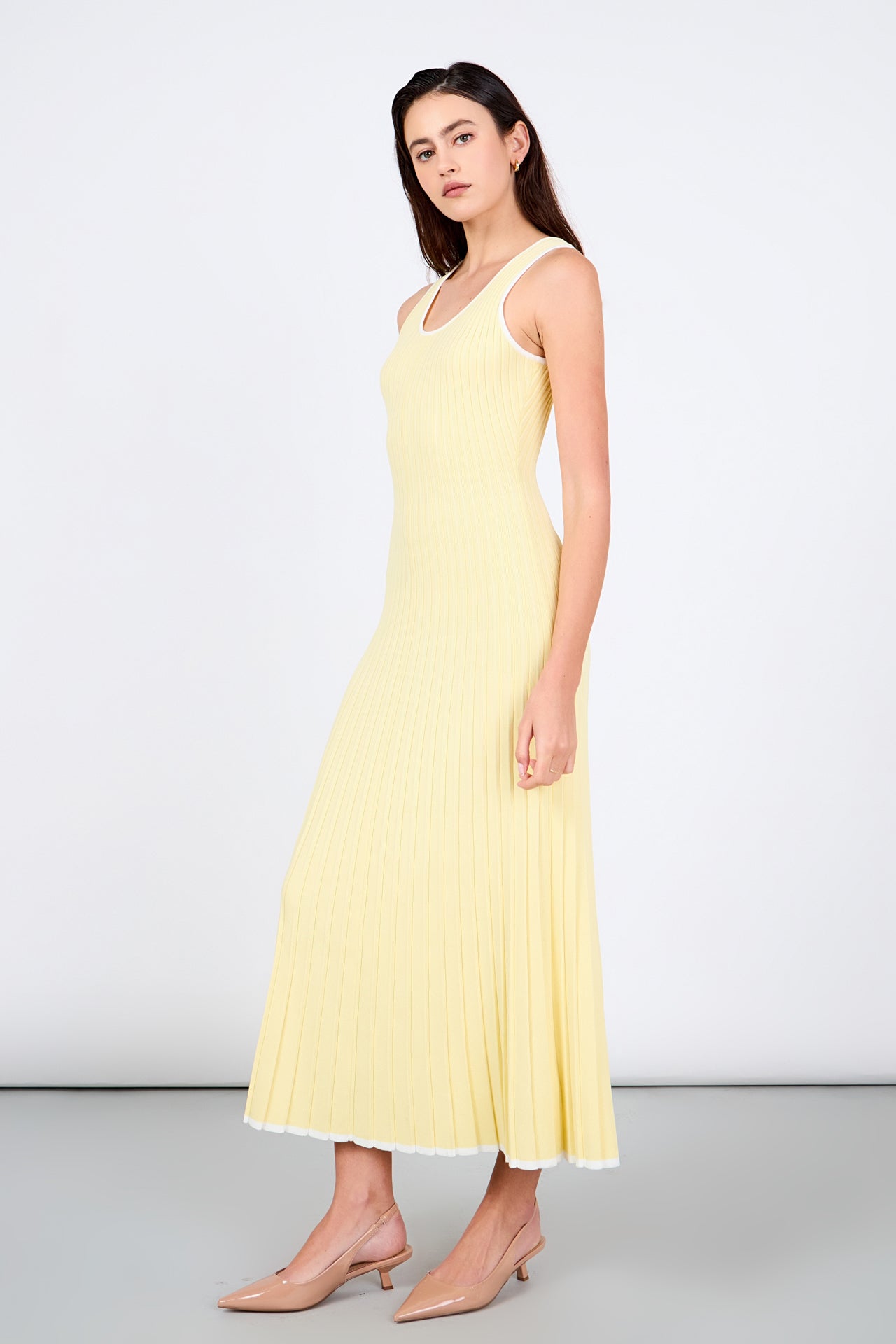 ENDLESS ROSE - Bailee Ribbed Knit Sleeveless Maxi Dress - DRESSES available at Objectrare