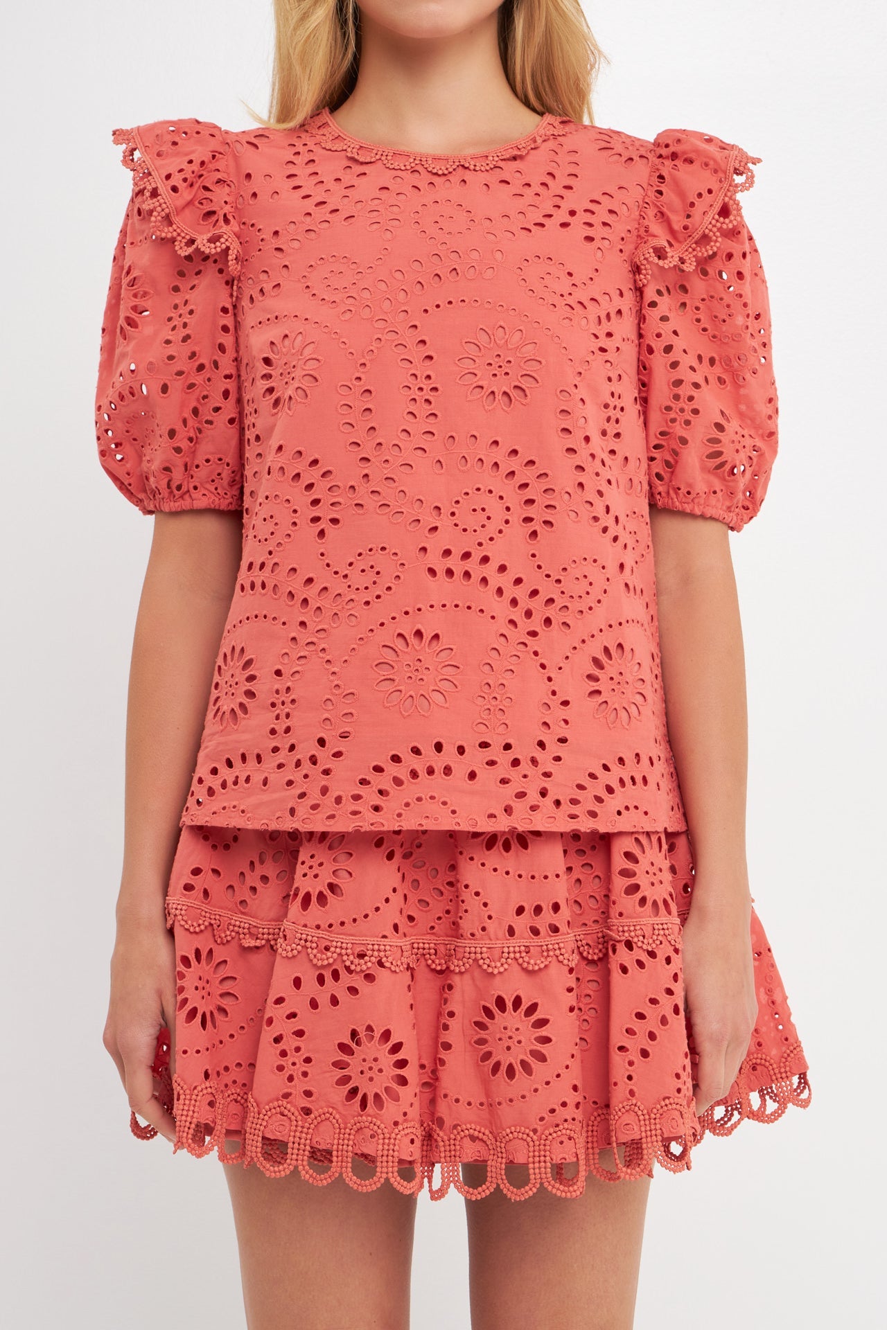 FREE THE ROSES - Lace Puff sleeve blouse - TOPS available at Objectrare