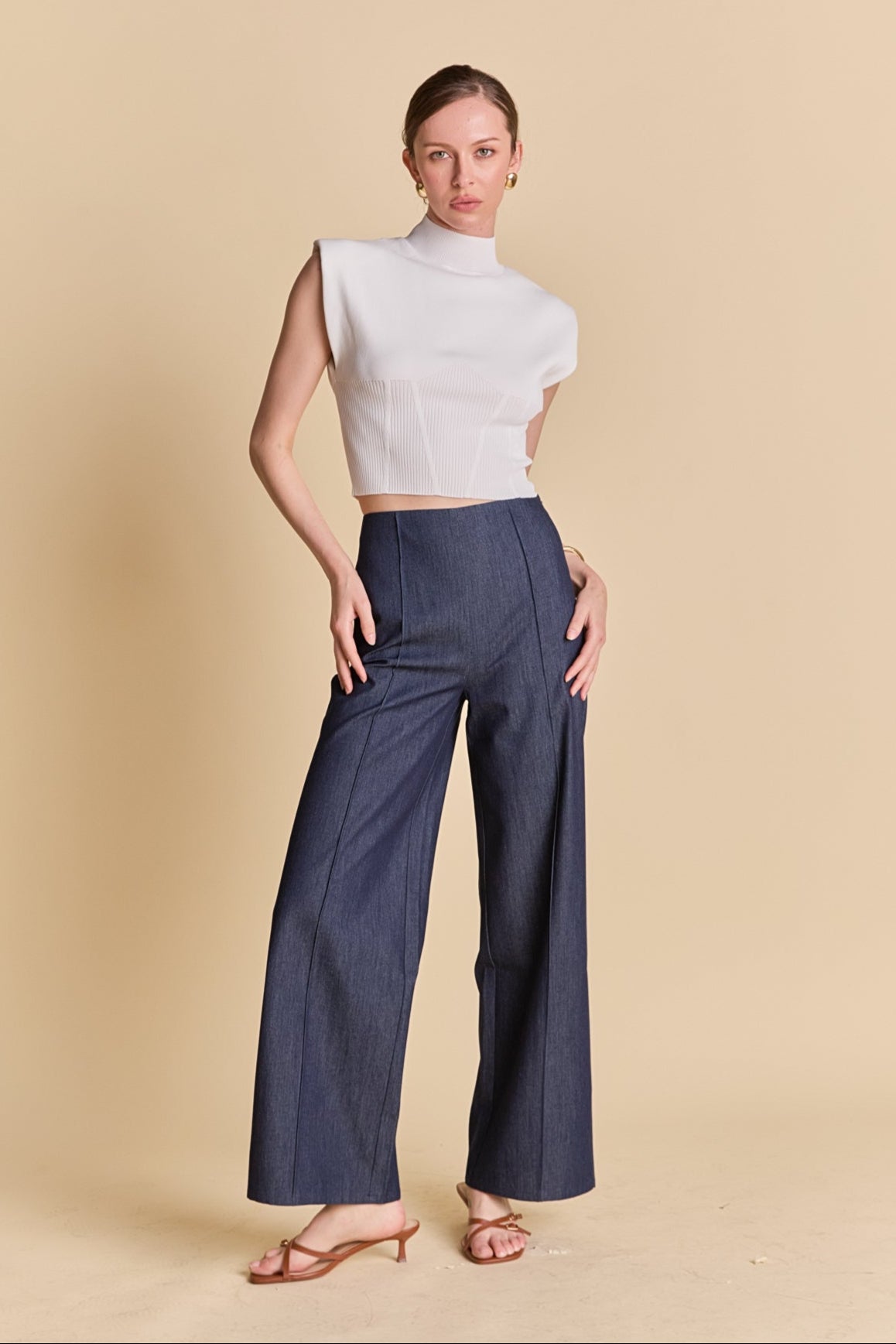 ENDLESS ROSE - Fitted Creased Pants - BOTTOMS available at Objectrare