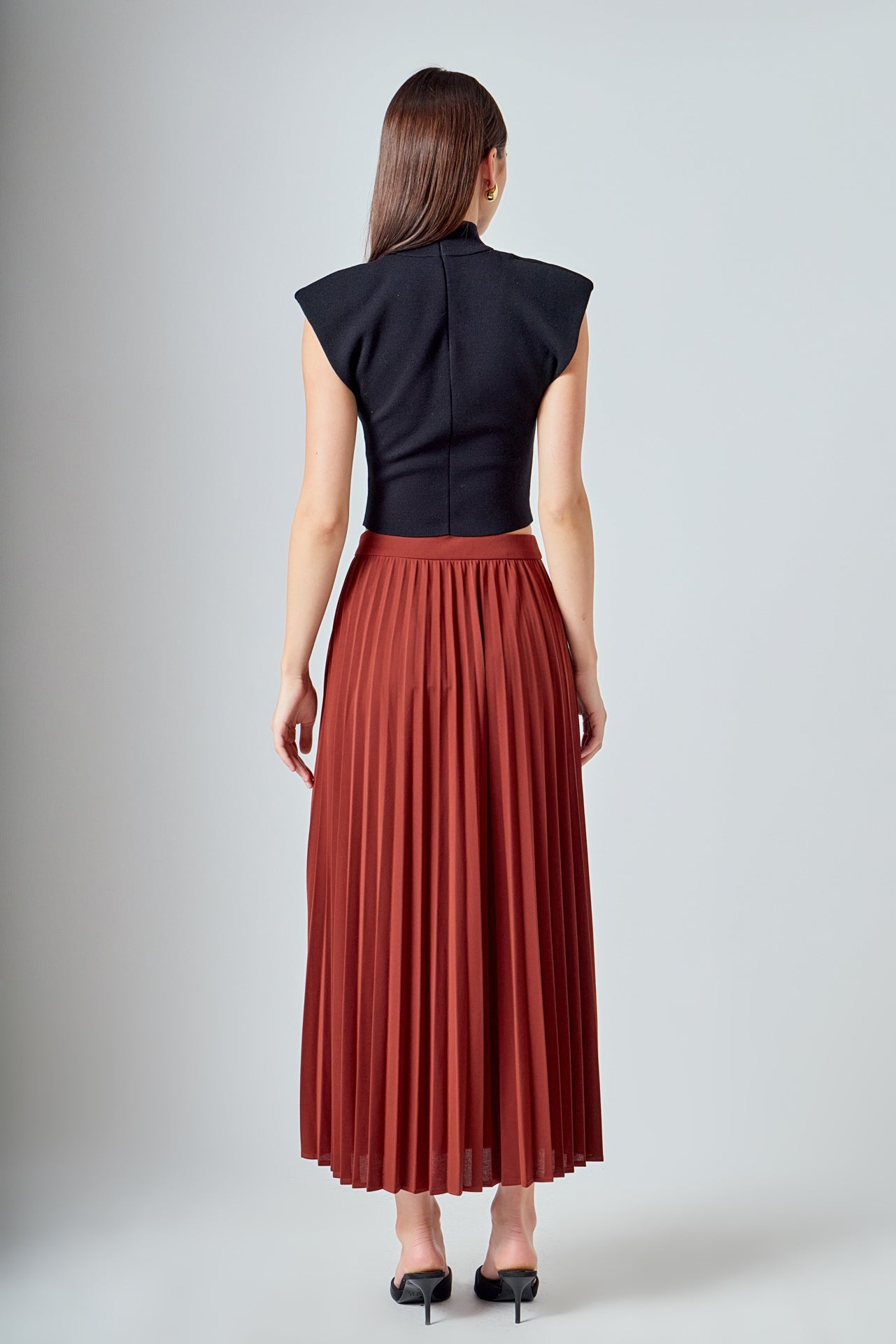 ENDLESS ROSE - Pleated Maxi Skirt - SKIRTS available at Objectrare