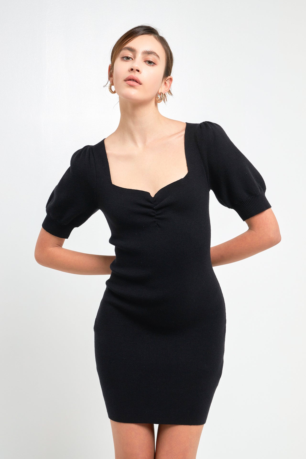 ENDLESS ROSE - Sweetheart Knit Mini dress - DRESSES available at Objectrare