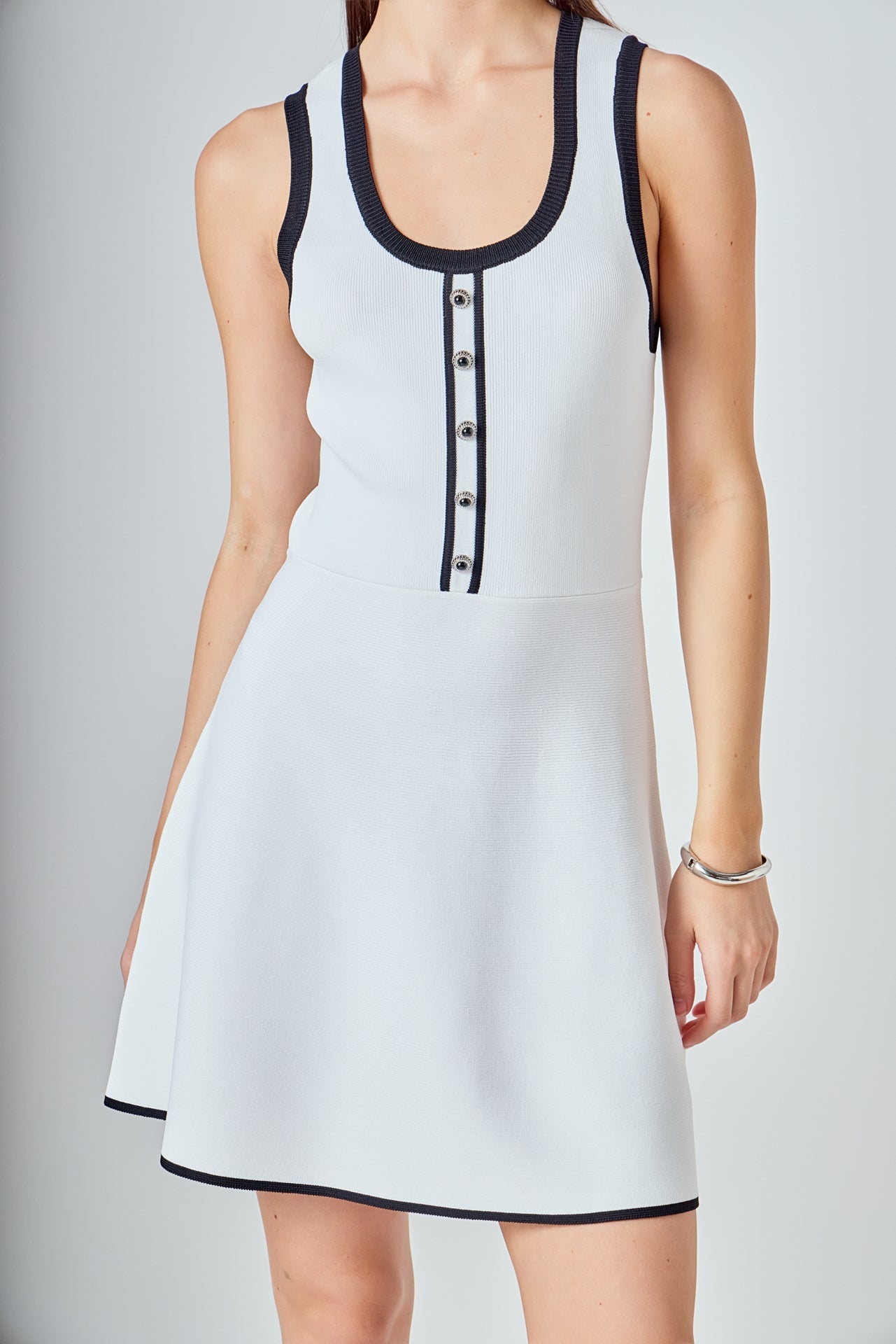 ENDLESS ROSE - Scoop Neck Knit Midi Dress - DRESSES available at Objectrare
