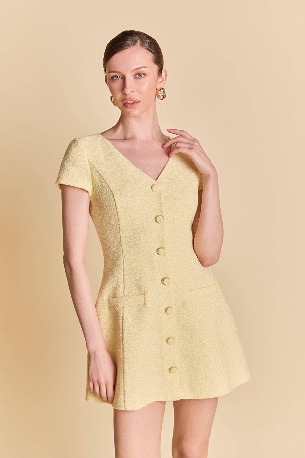 Tweed A Line Mini Dress