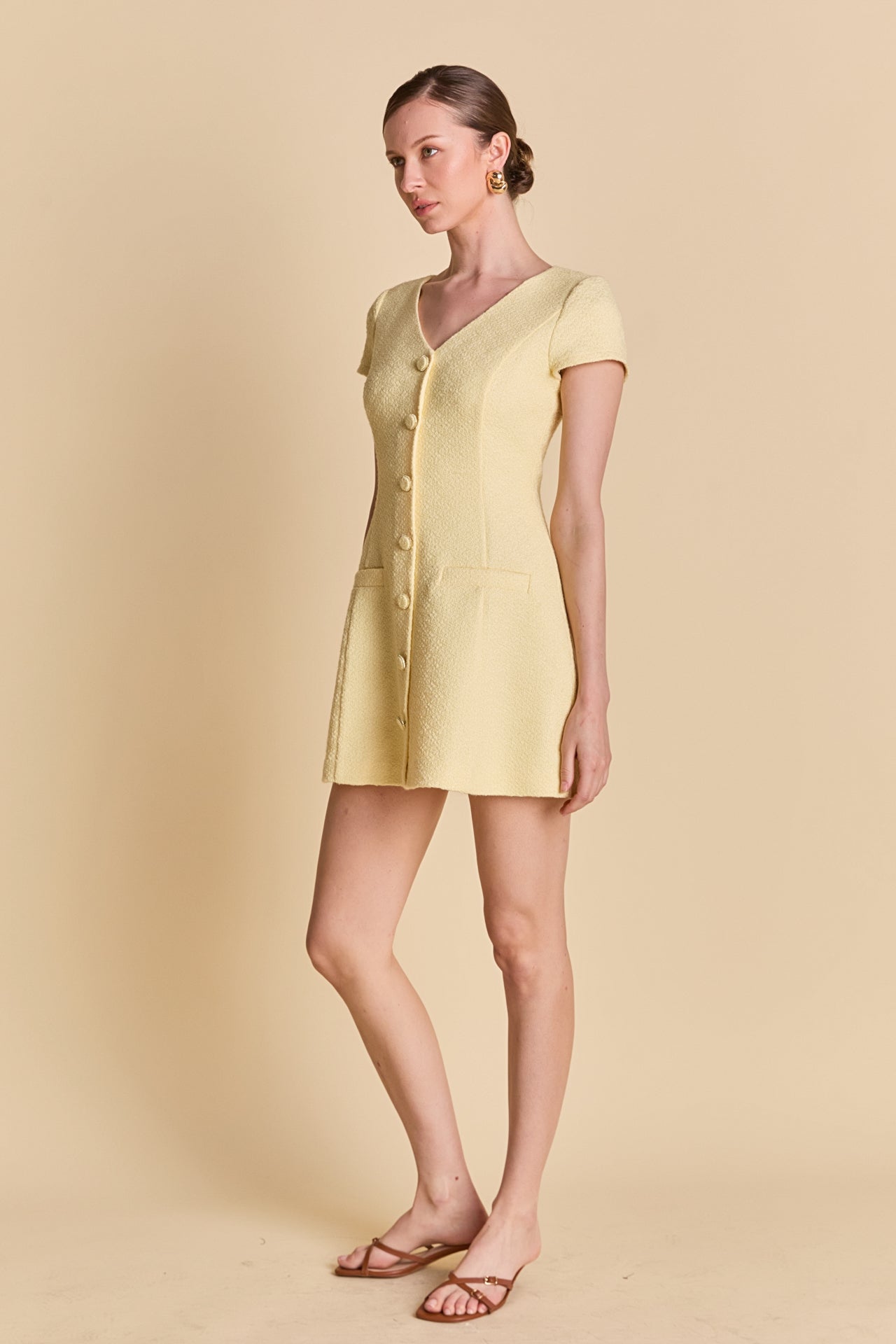Tweed A Line Mini Dress