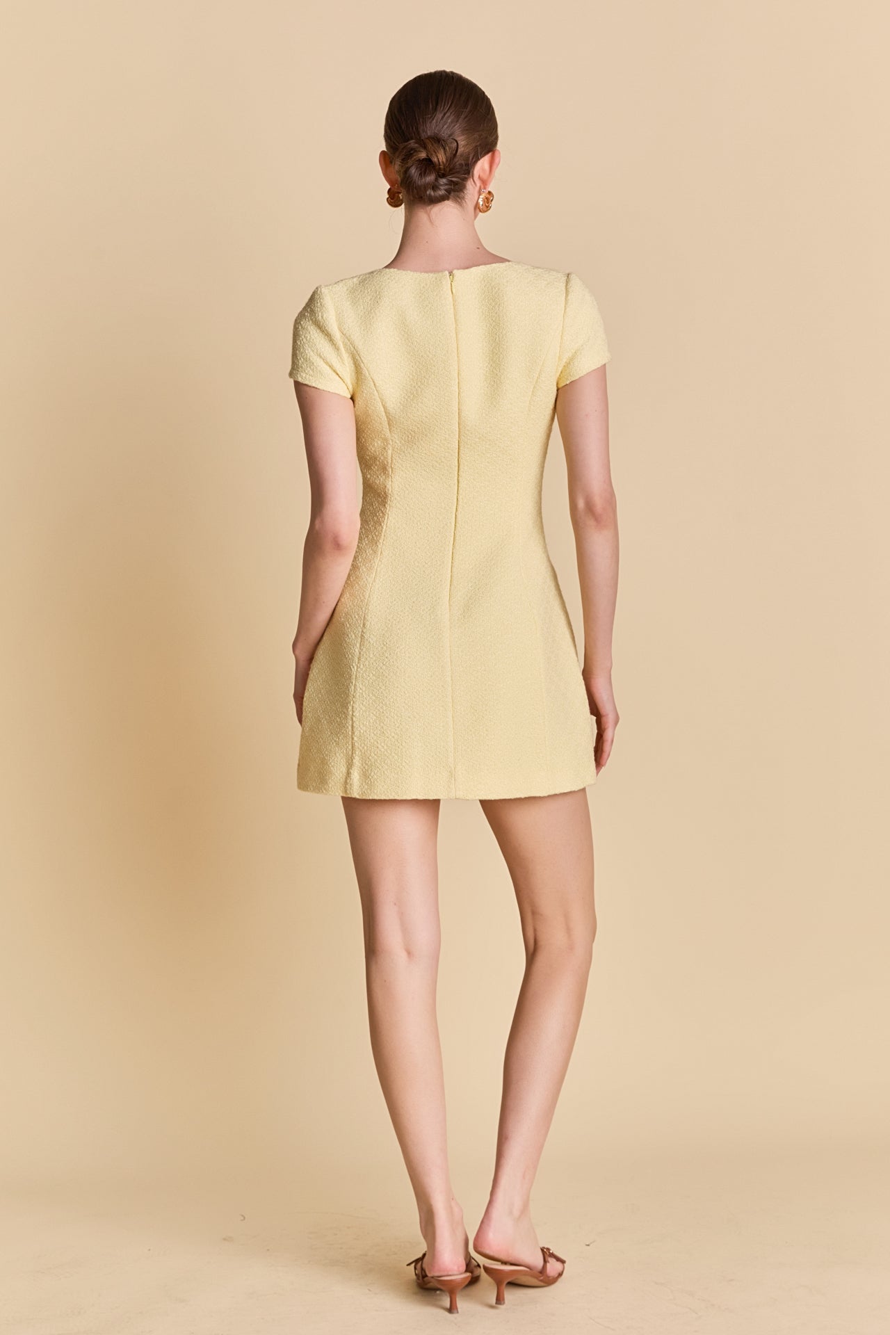 Tweed A Line Mini Dress