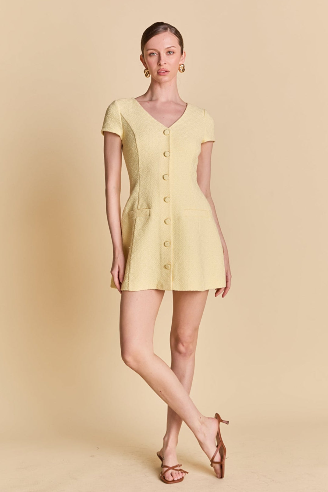 Tweed A Line Mini Dress