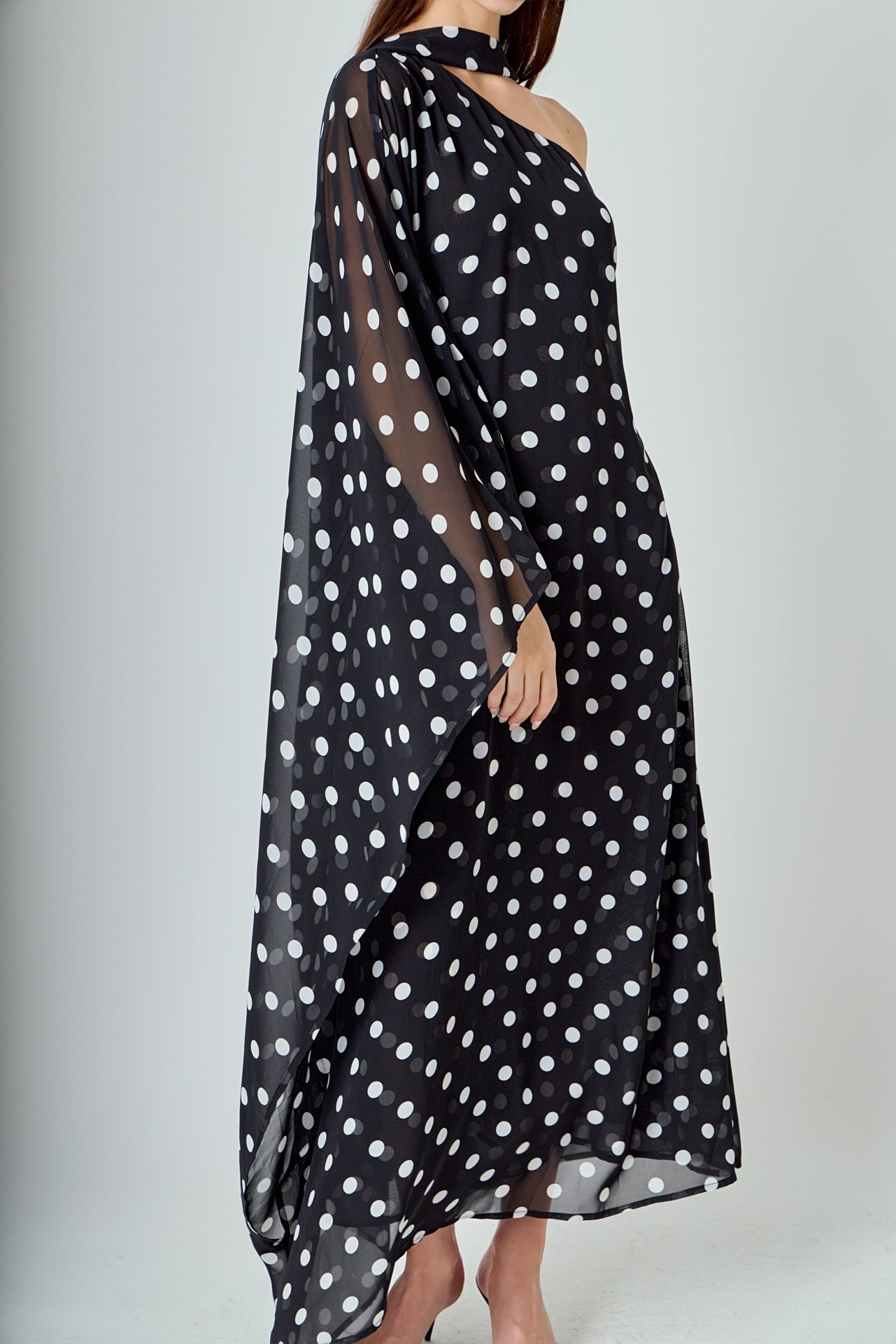 ENDLESS ROSE - Sash Polka Dot Maxi Dress - DRESSES available at Objectrare