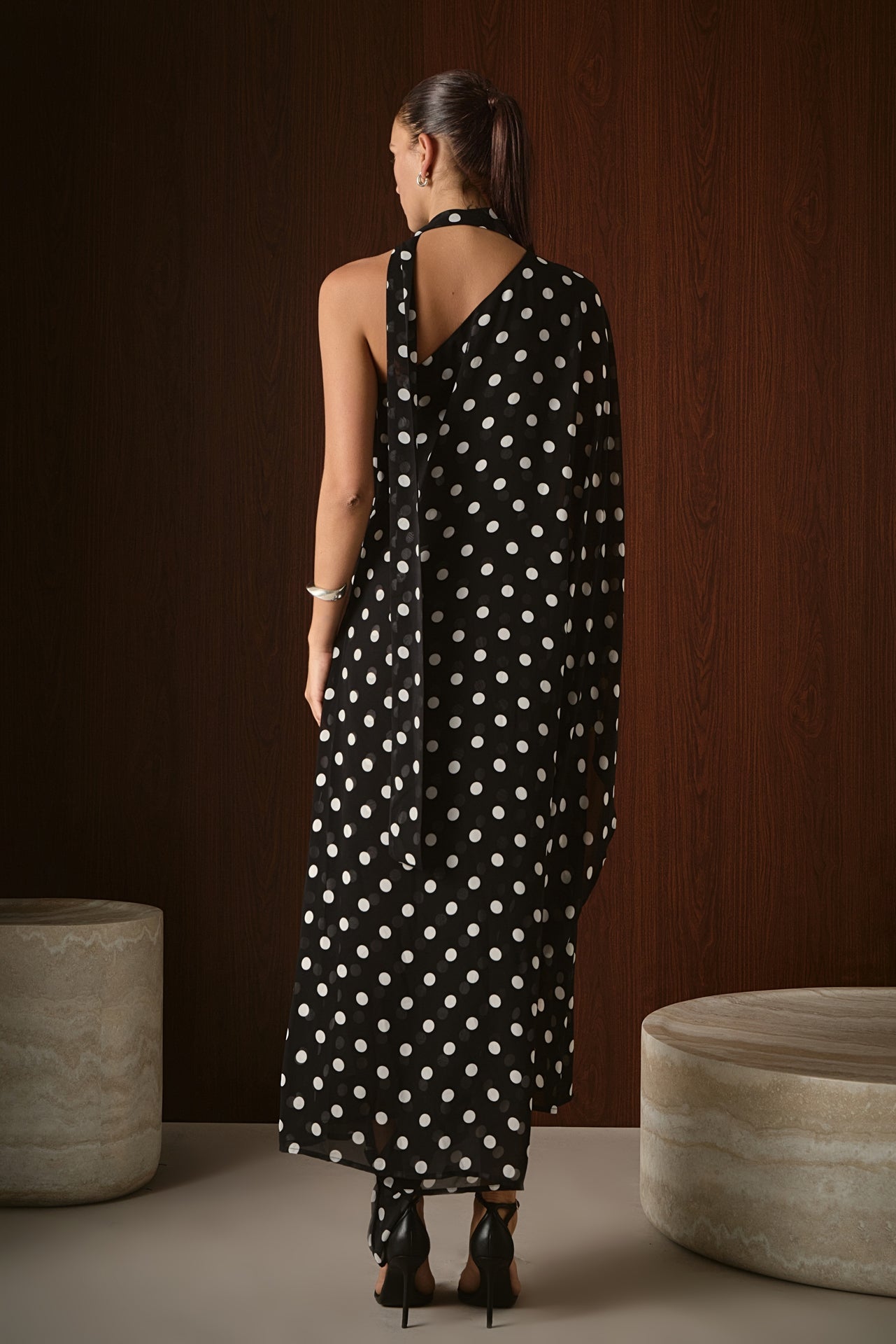 ENDLESS ROSE - Sash Polka Dot Maxi Dress - DRESSES available at Objectrare