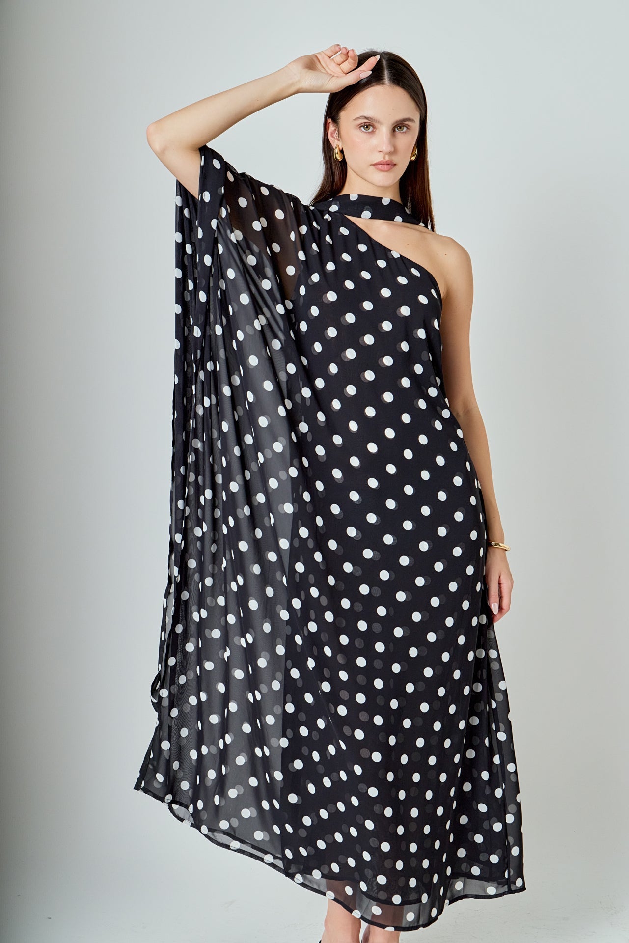ENDLESS ROSE - Sash Polka Dot Maxi Dress - DRESSES available at Objectrare