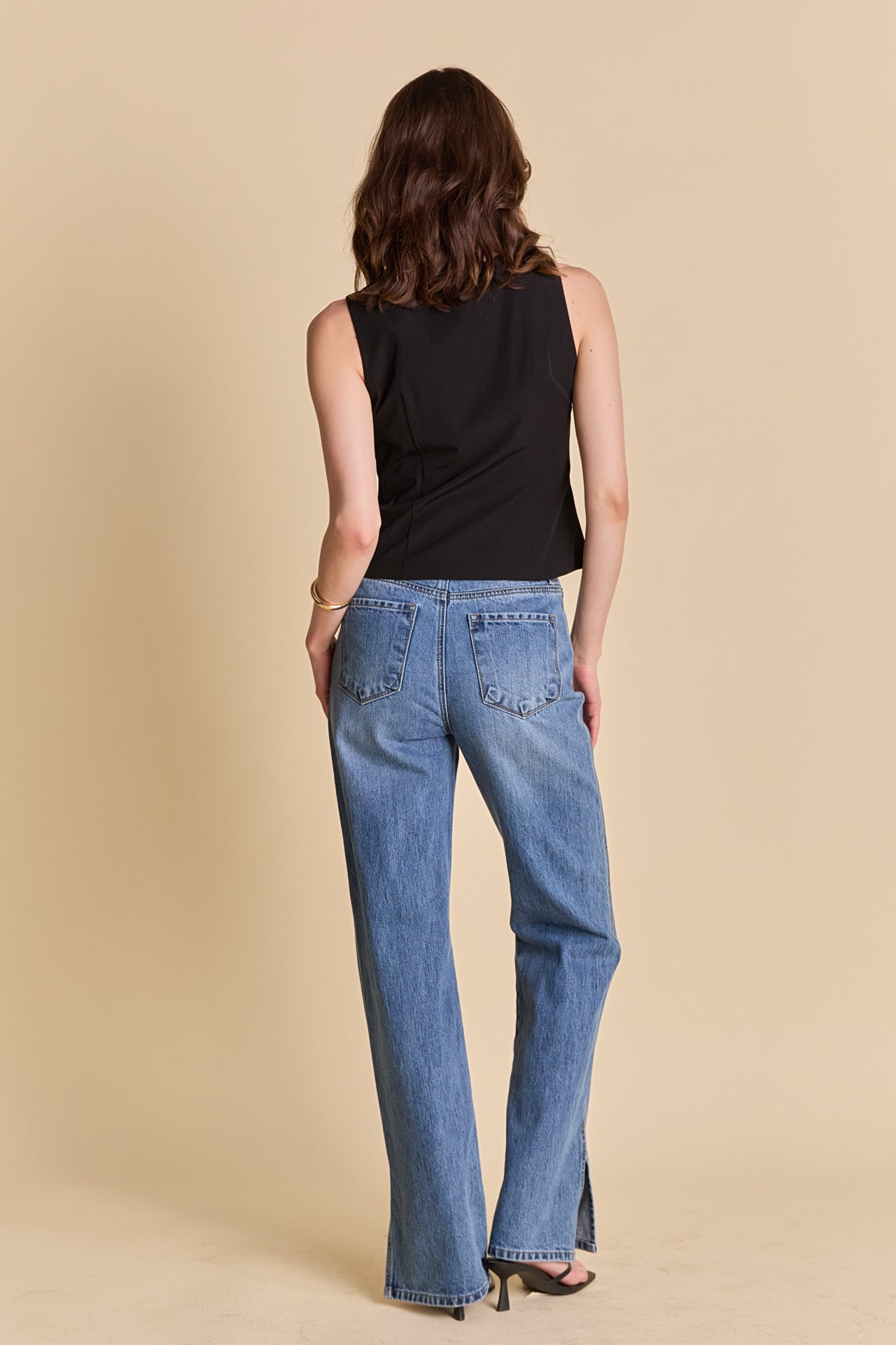 ENDLESS ROSE - Front Bow Tie Stretch Top - TOPS available at Objectrare