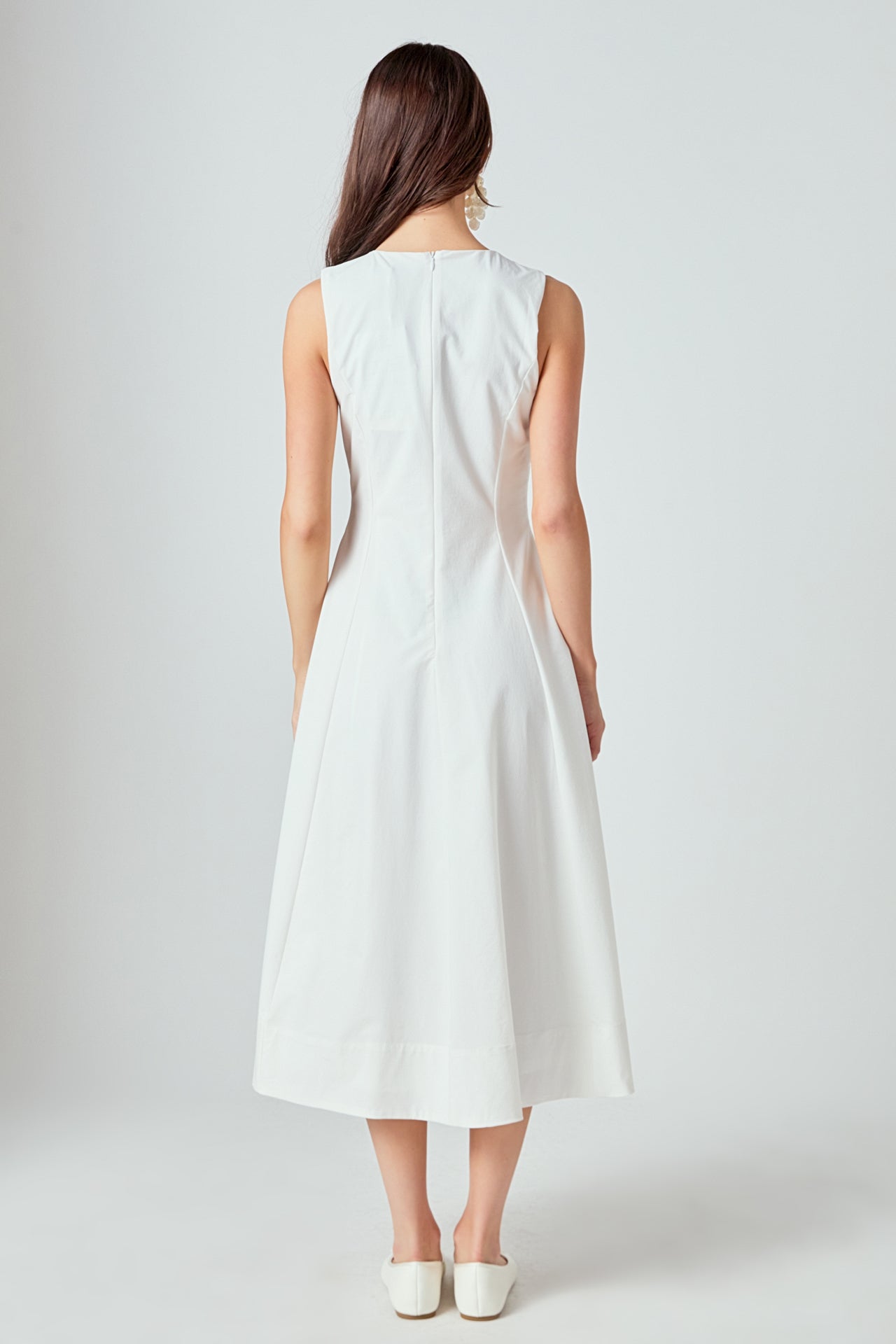 ENDLESS ROSE - Front Bow Tie Midi Dress - DRESSES available at Objectrare