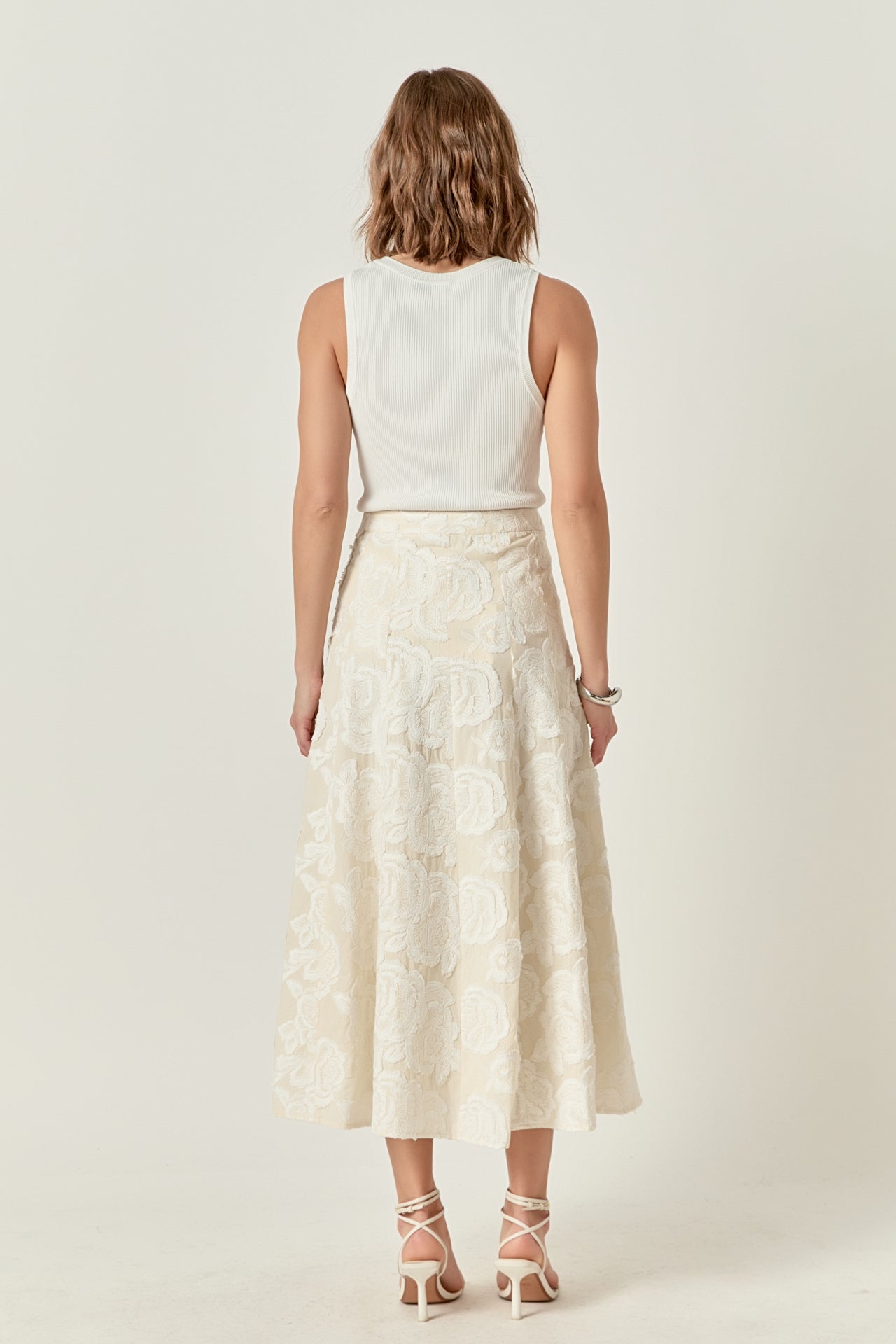 ENDLESS ROSE - Denali Floral Embroidered Maxi Skirt - SKIRTS available at Objectrare