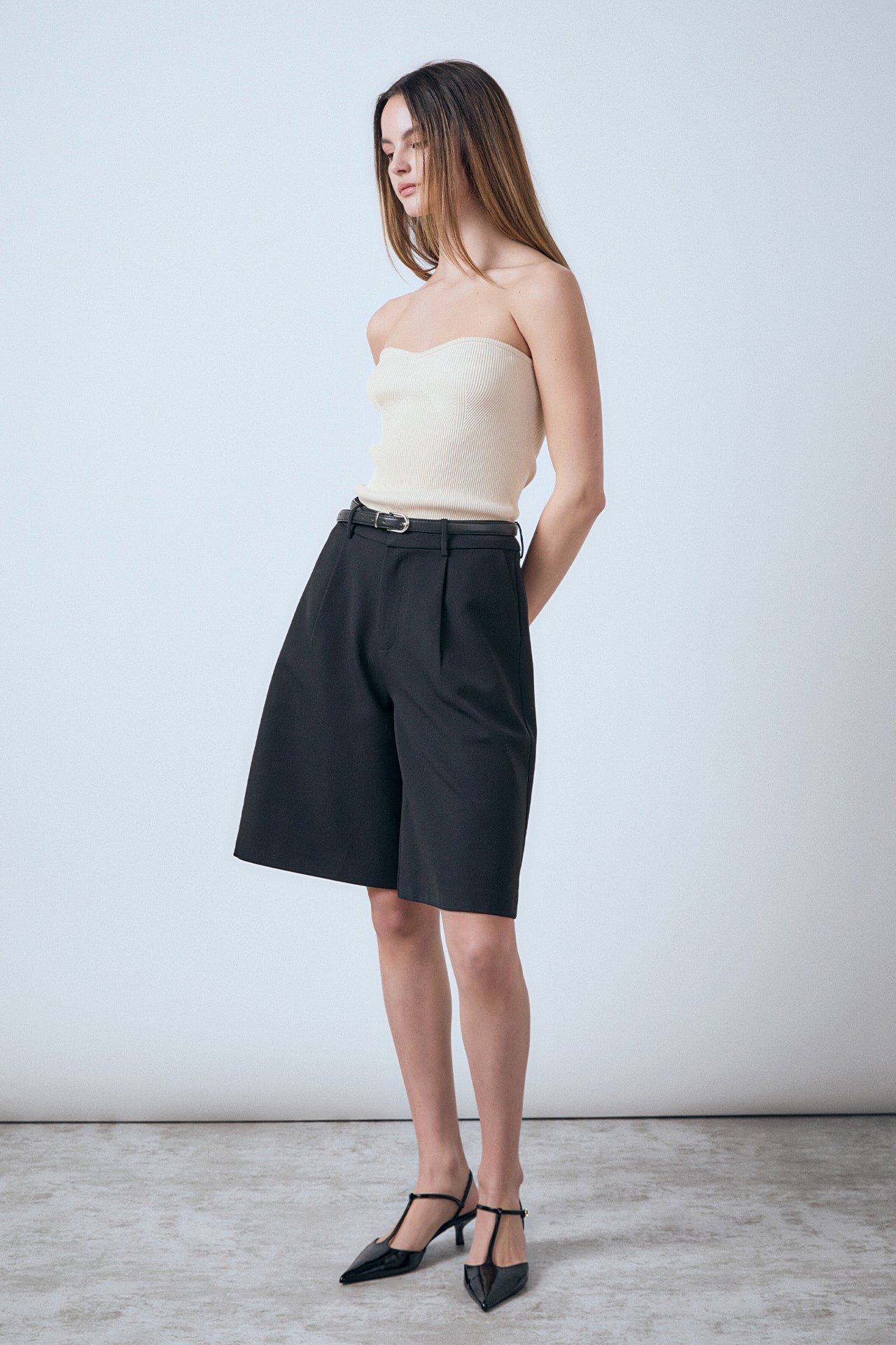 ENDLESS ROSE - Hana Fitted Knit Tube Top - TOPS available at Objectrare