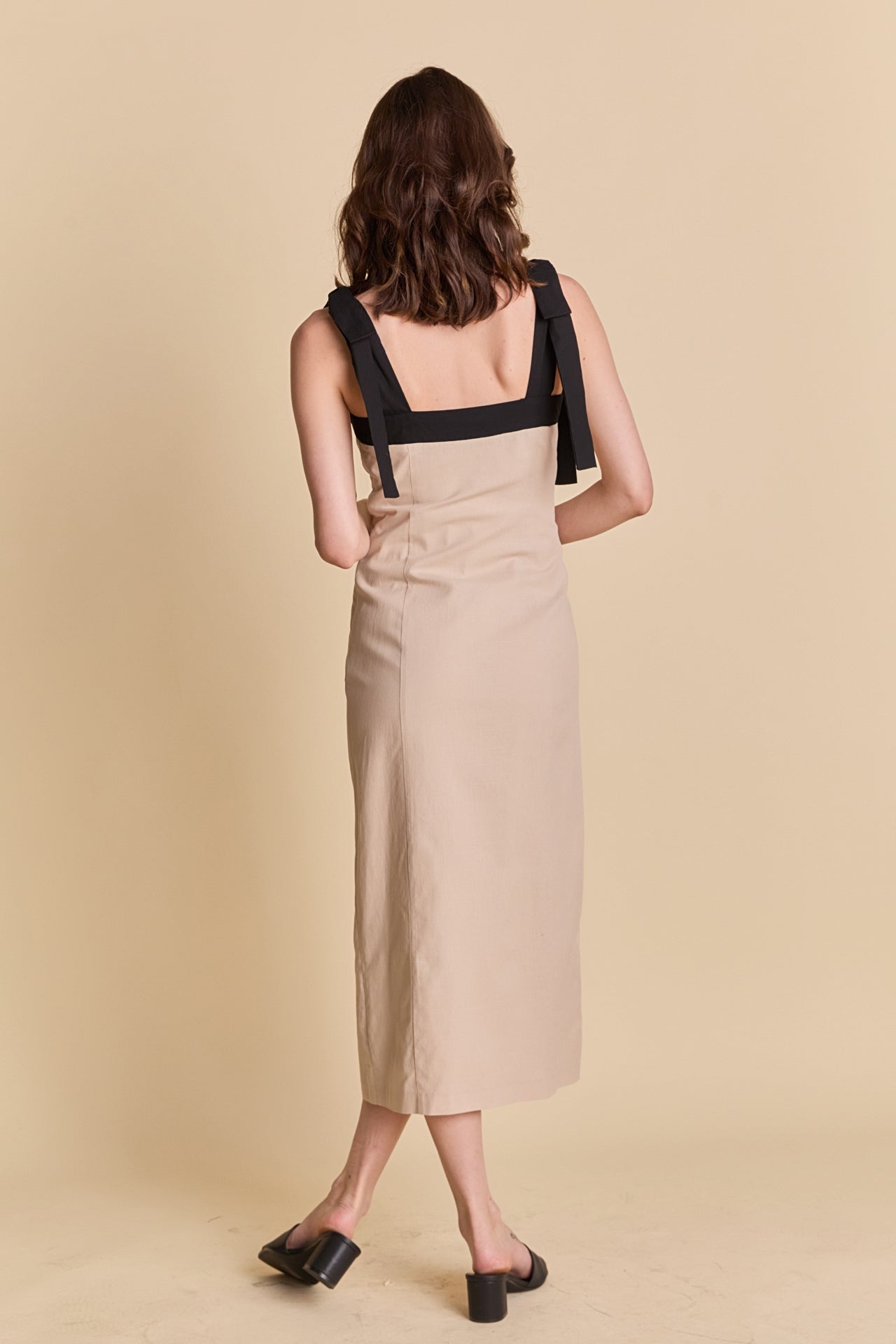ENDLESS ROSE - Linen Buttoned Maxi Dress - DRESSES available at Objectrare