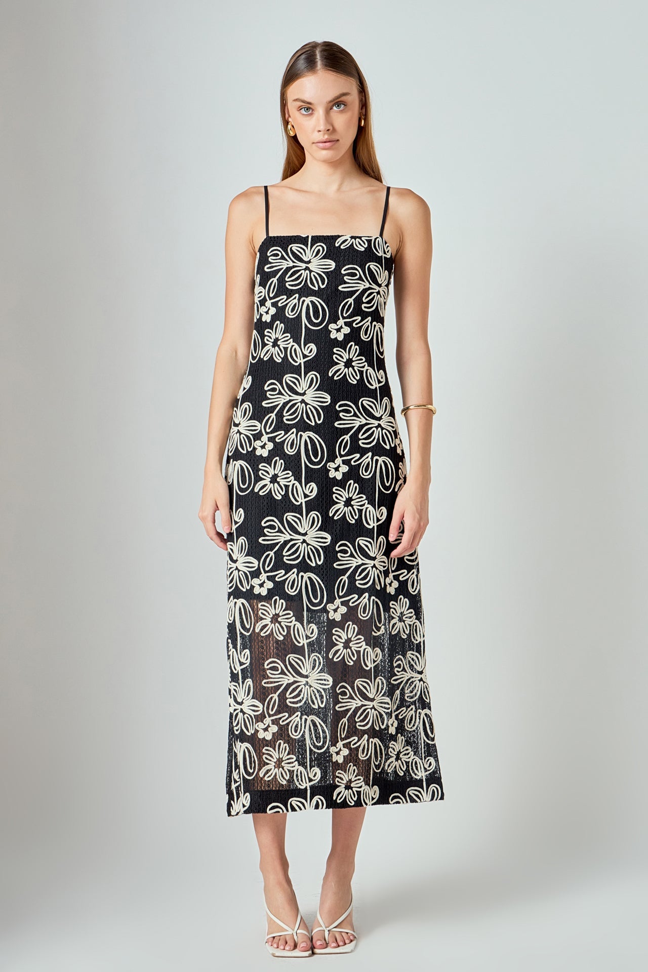 sachin and babi light blue dress Clothing: Maxi Dresses: 'Seren' Vanilla Embroidered Hand Beaded Floral Maxi  Dress main image 1
