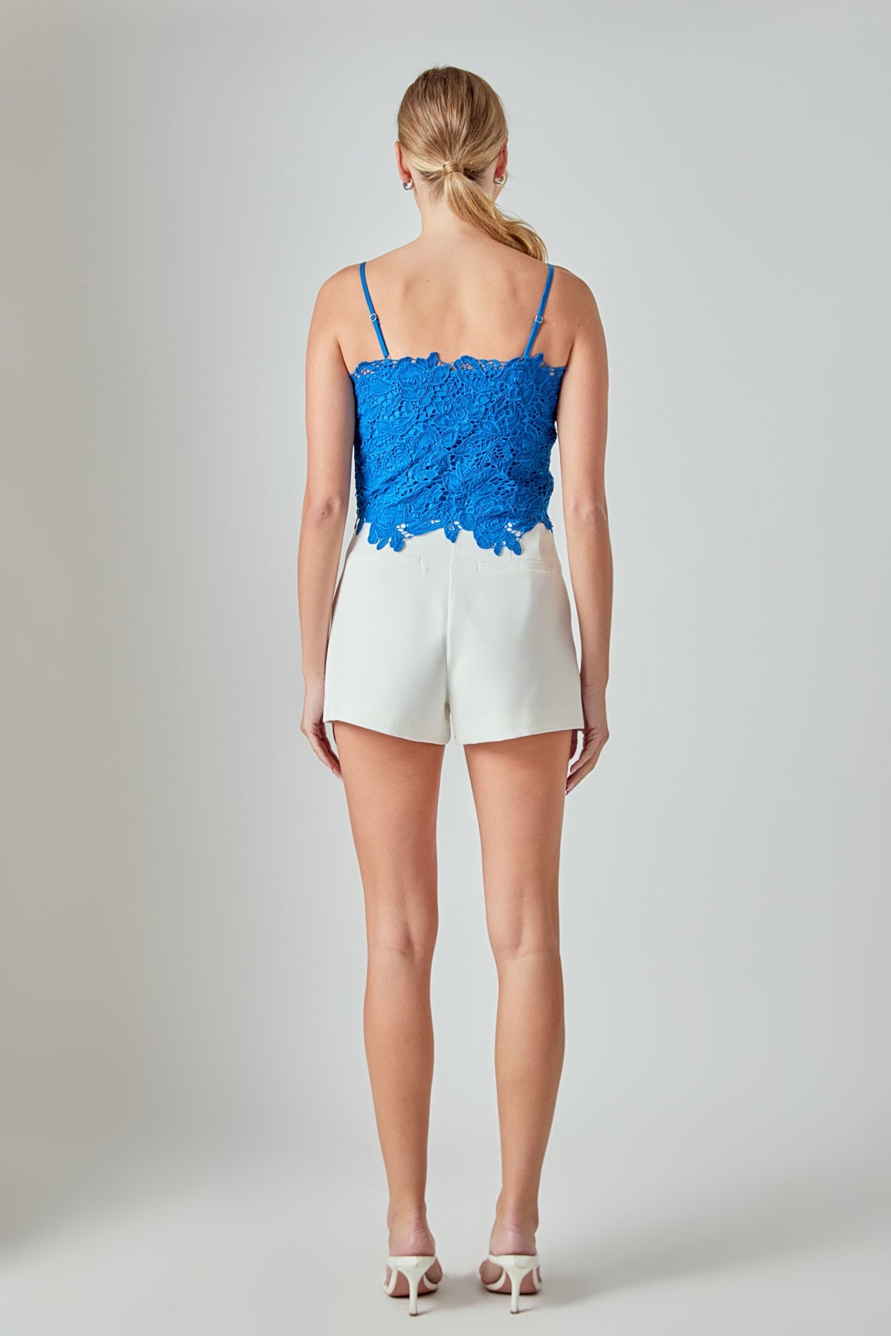 ENDLESS ROSE - Lace Crop Fitted Top - TOPS available at Objectrare