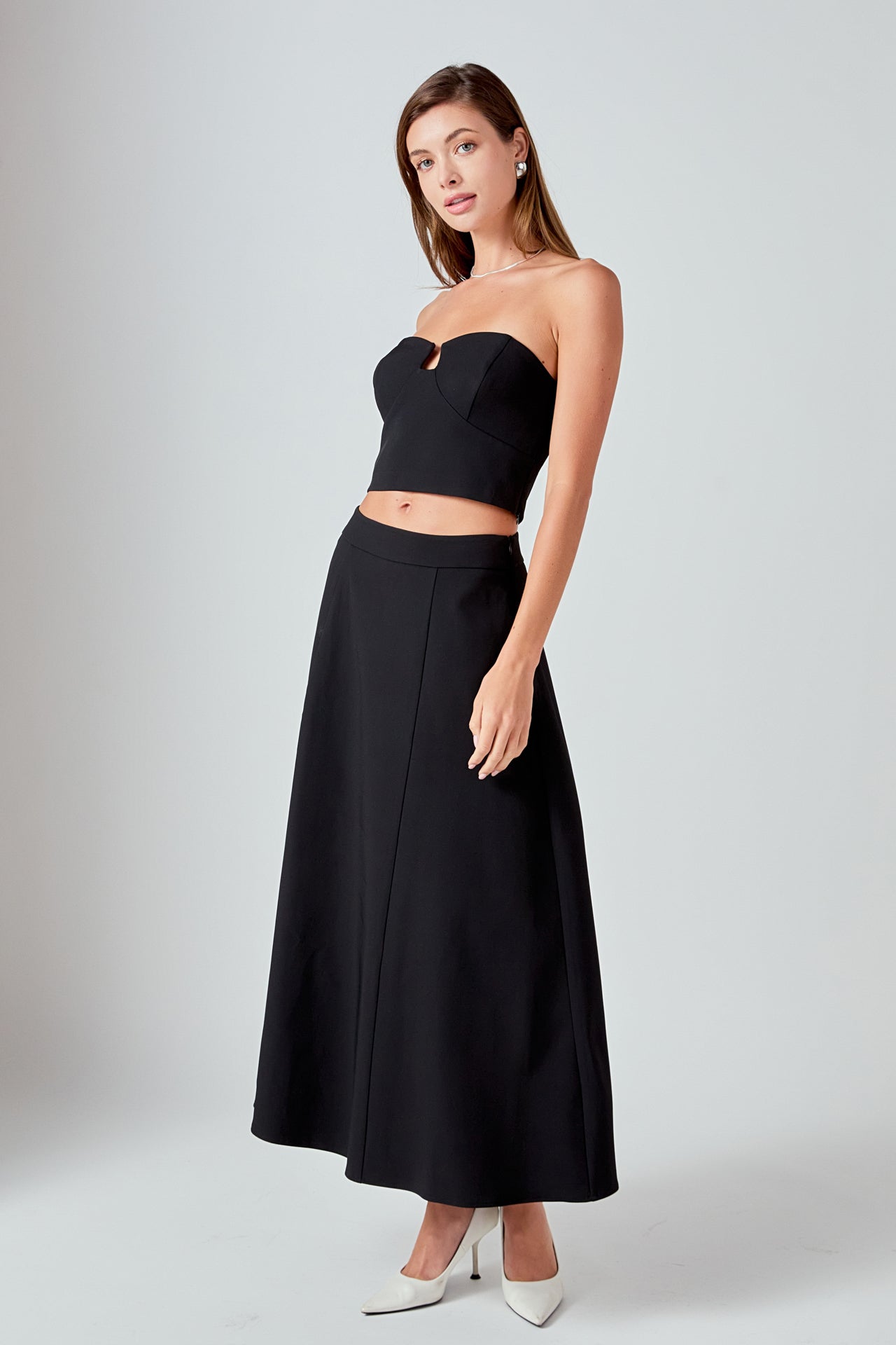 Haley Flare A Line Midi Skirt