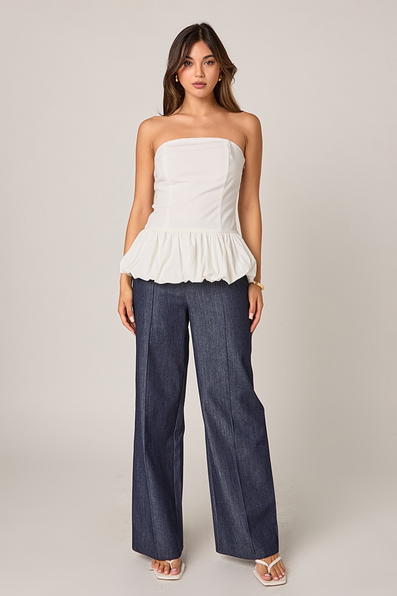 ENDLESS ROSE - Strapless Bubbled Top - TOPS available at Objectrare