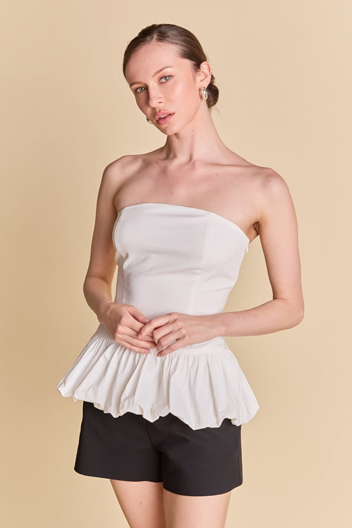ENDLESS ROSE - Strapless Bubbled Top - TOPS available at Objectrare