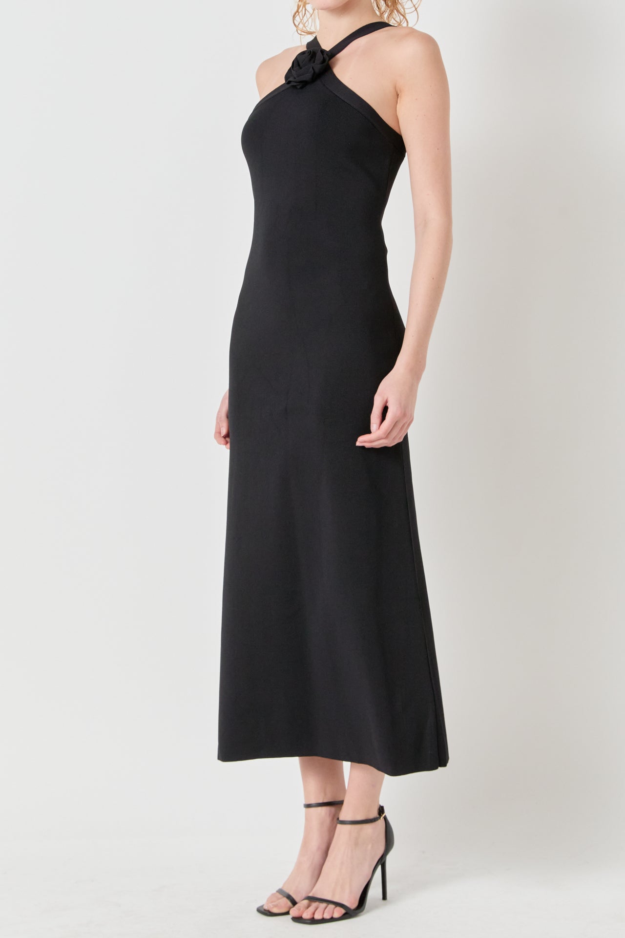 ENDLESS ROSE - Rosette Knit Midi Dress - DRESSES available at Objectrare