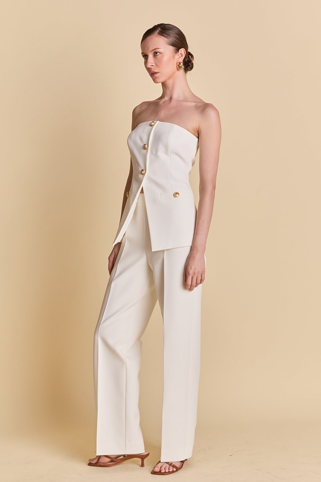 ENDLESS ROSE - Strapless Suit Long Top - TOPS available at Objectrare