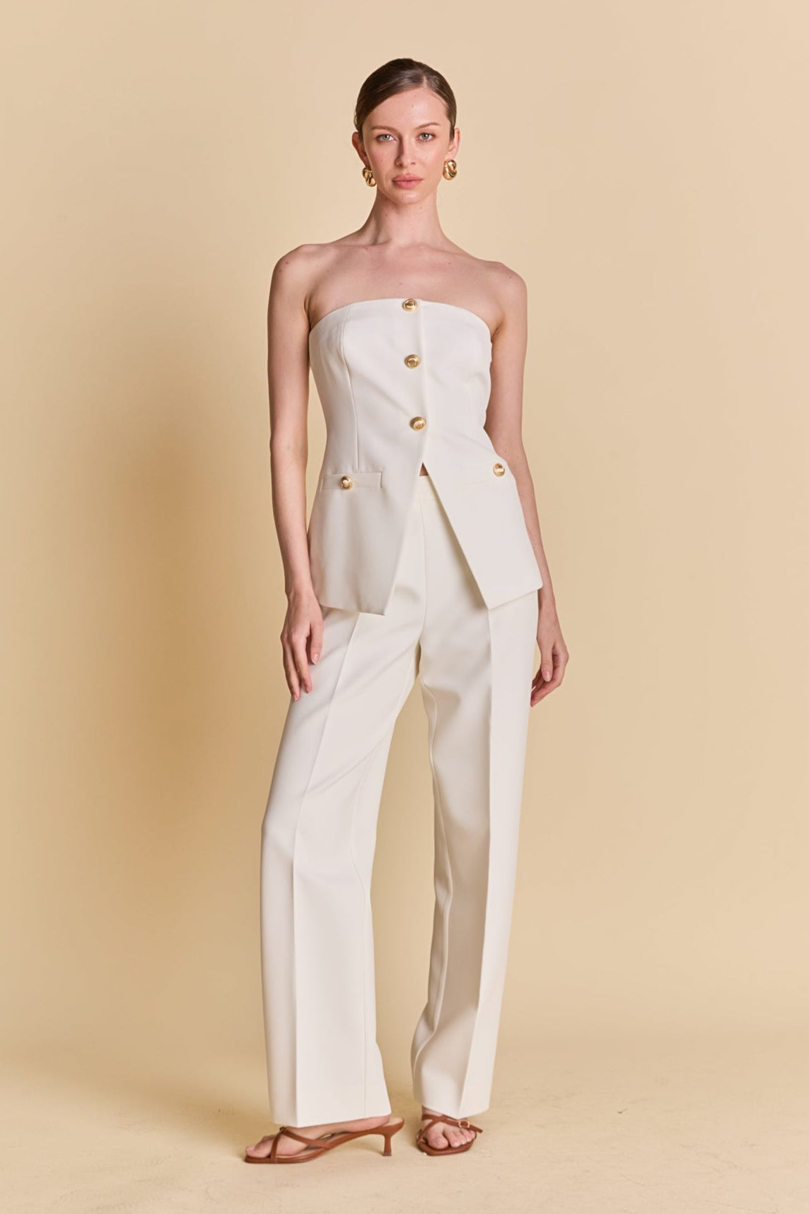 ENDLESS ROSE - Strapless Suit Long Top - TOPS available at Objectrare