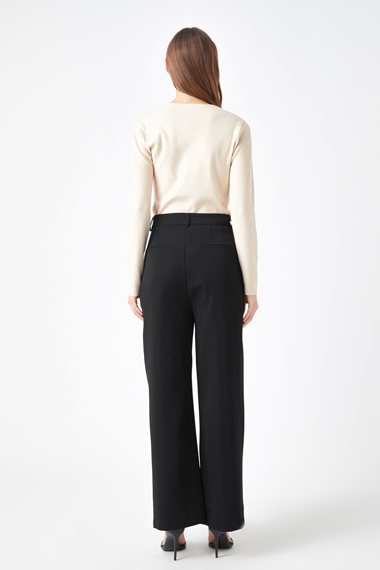 ENDLESS ROSE - Cut out Long Sleeve Knit Top - TOPS available at Objectrare