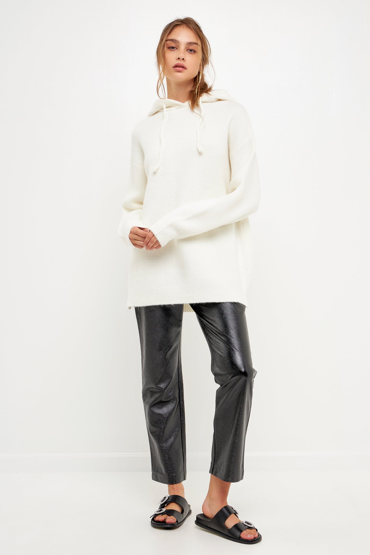 GREY LAB - Oversize Knit Hoodie - HOODIES & SWEATSHIRTS available at Objectrare