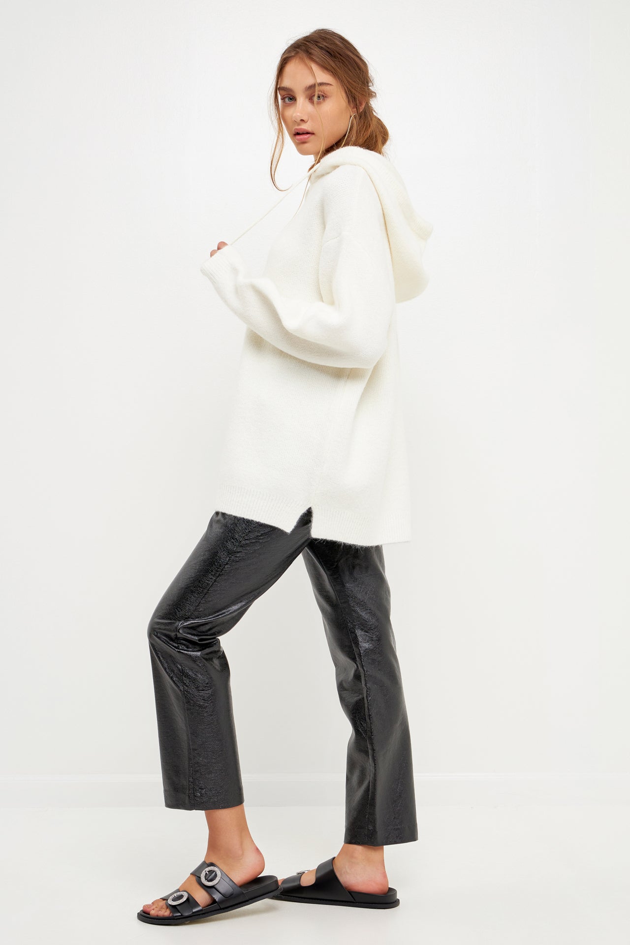 GREY LAB - Oversize Knit Hoodie - HOODIES & SWEATSHIRTS available at Objectrare