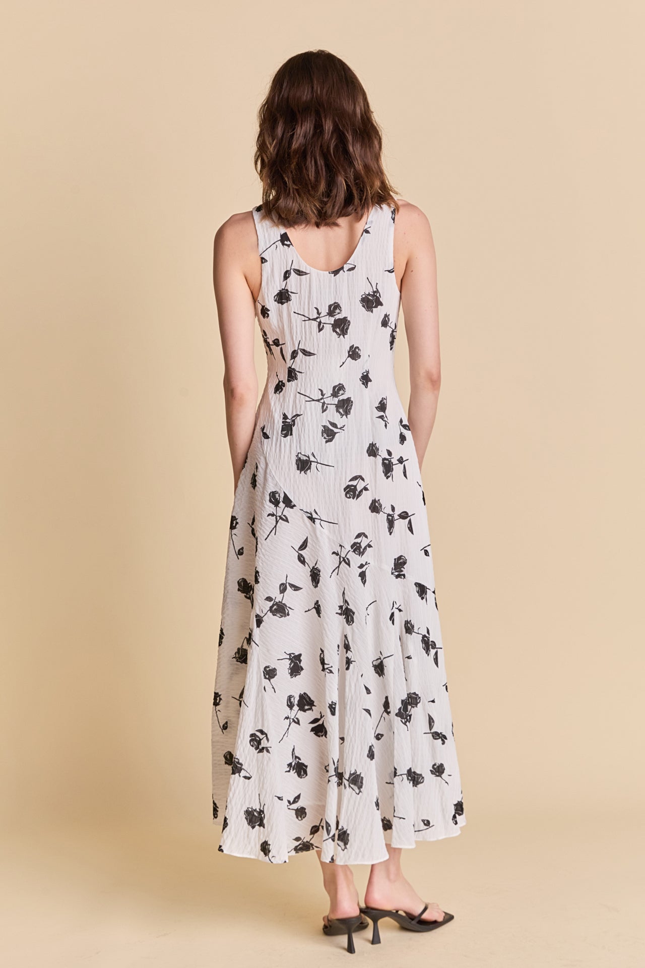 Floral Print Chiffon Maxi Dress