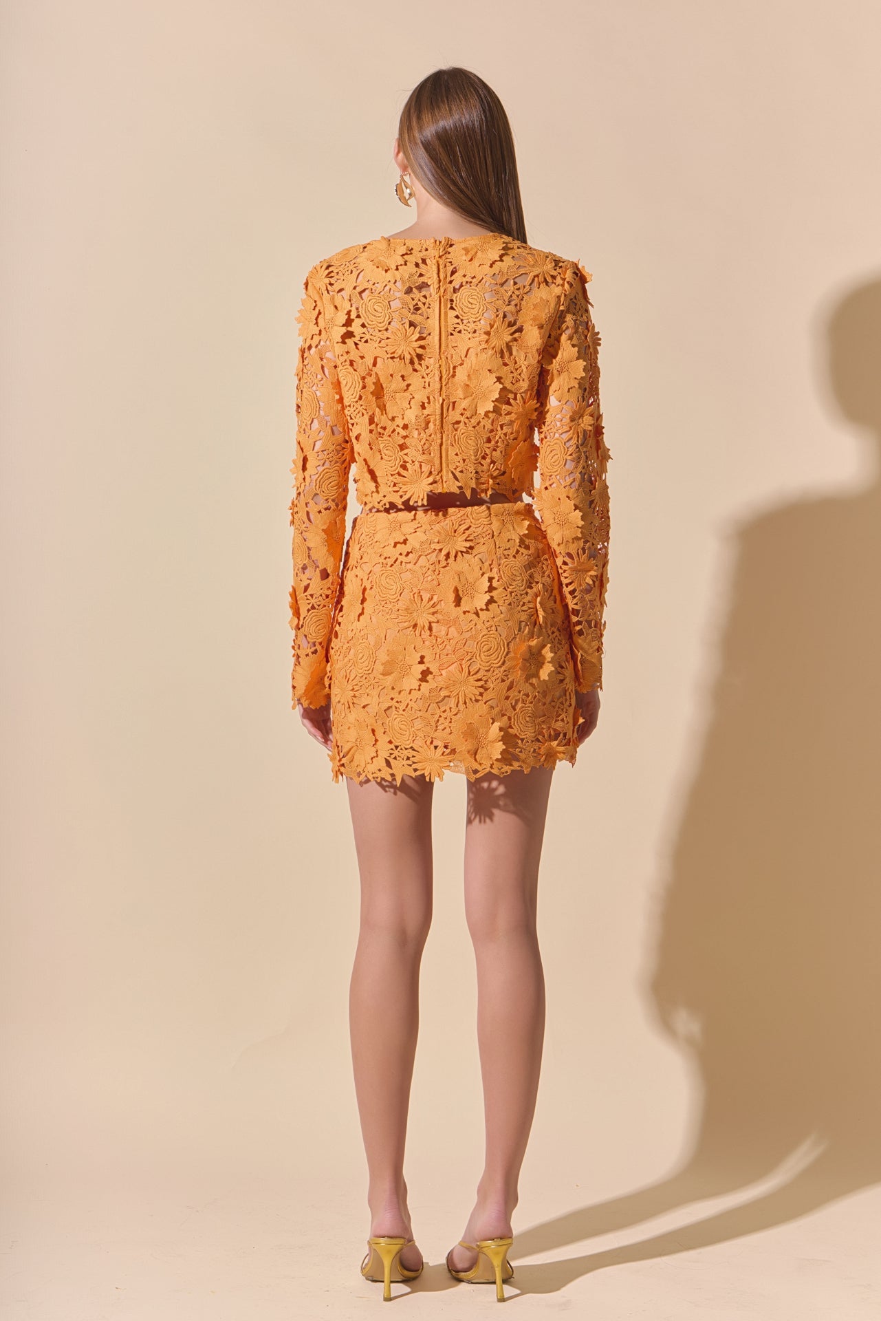 ENDLESS ROSE - Floral Lace Long Sleeve Top - TOPS available at Objectrare