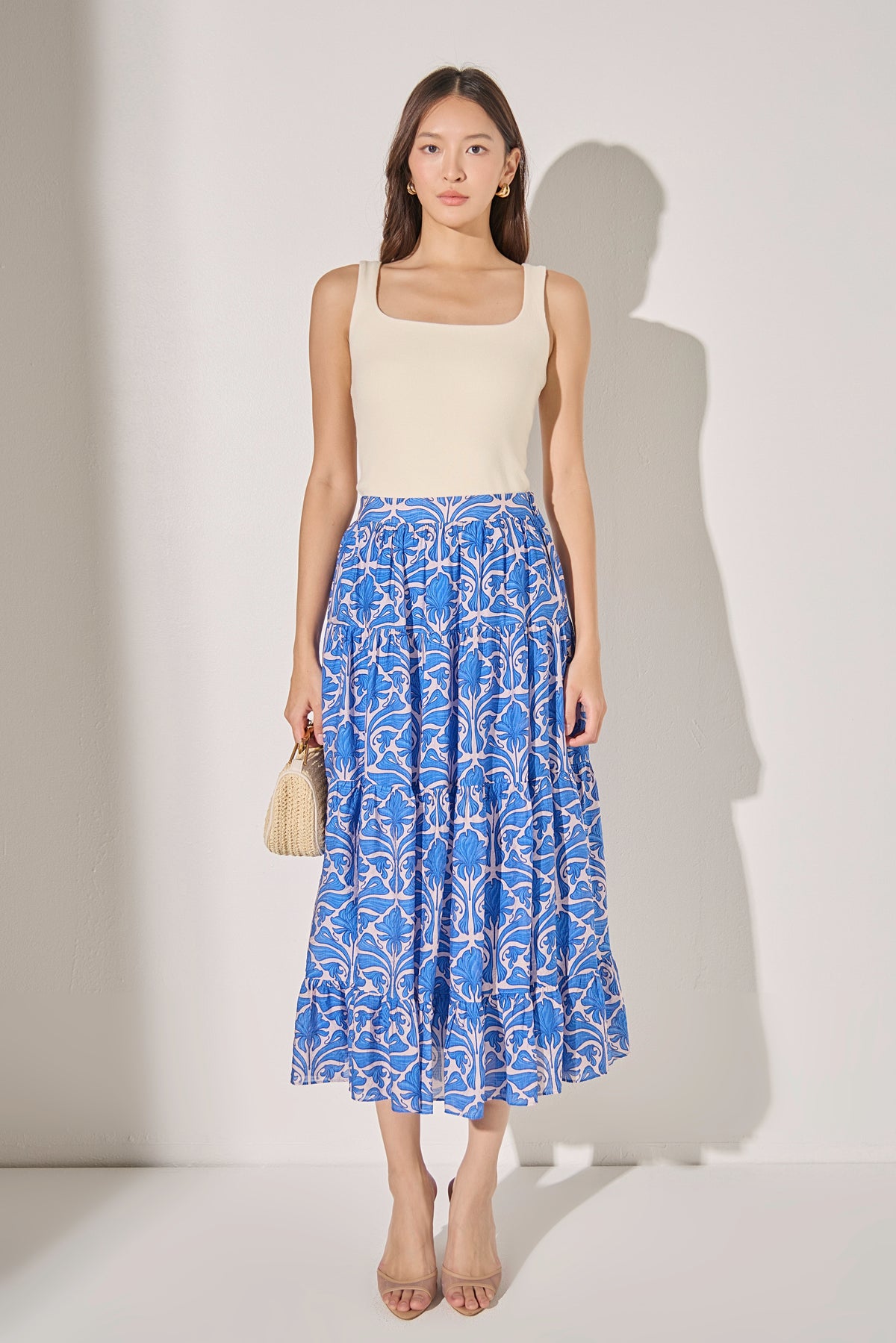 Print Midi Skirt