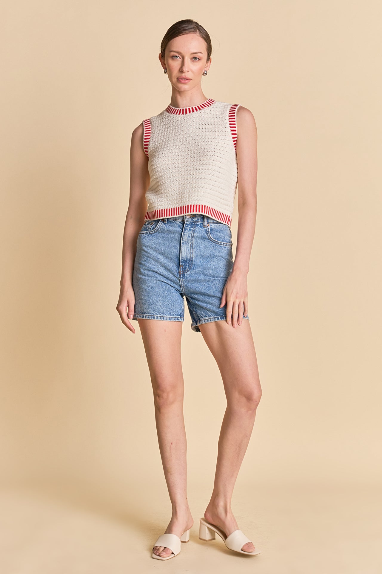 ENDLESS ROSE - Knit Bordered Top - SWEATERS & KNITS available at Objectrare